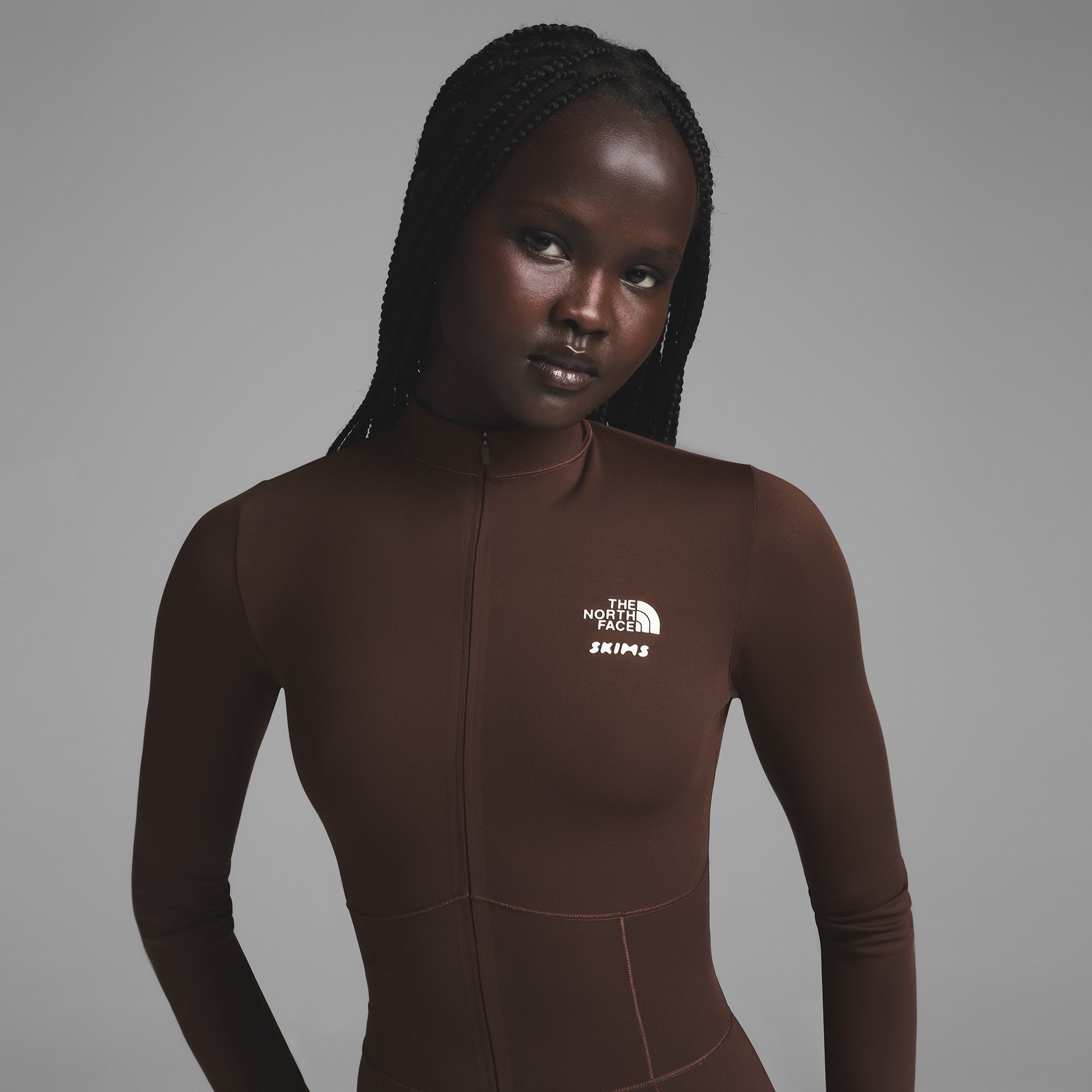 THE NORTH FACE X SKIMS REFINA BODYSUIT | COCOA