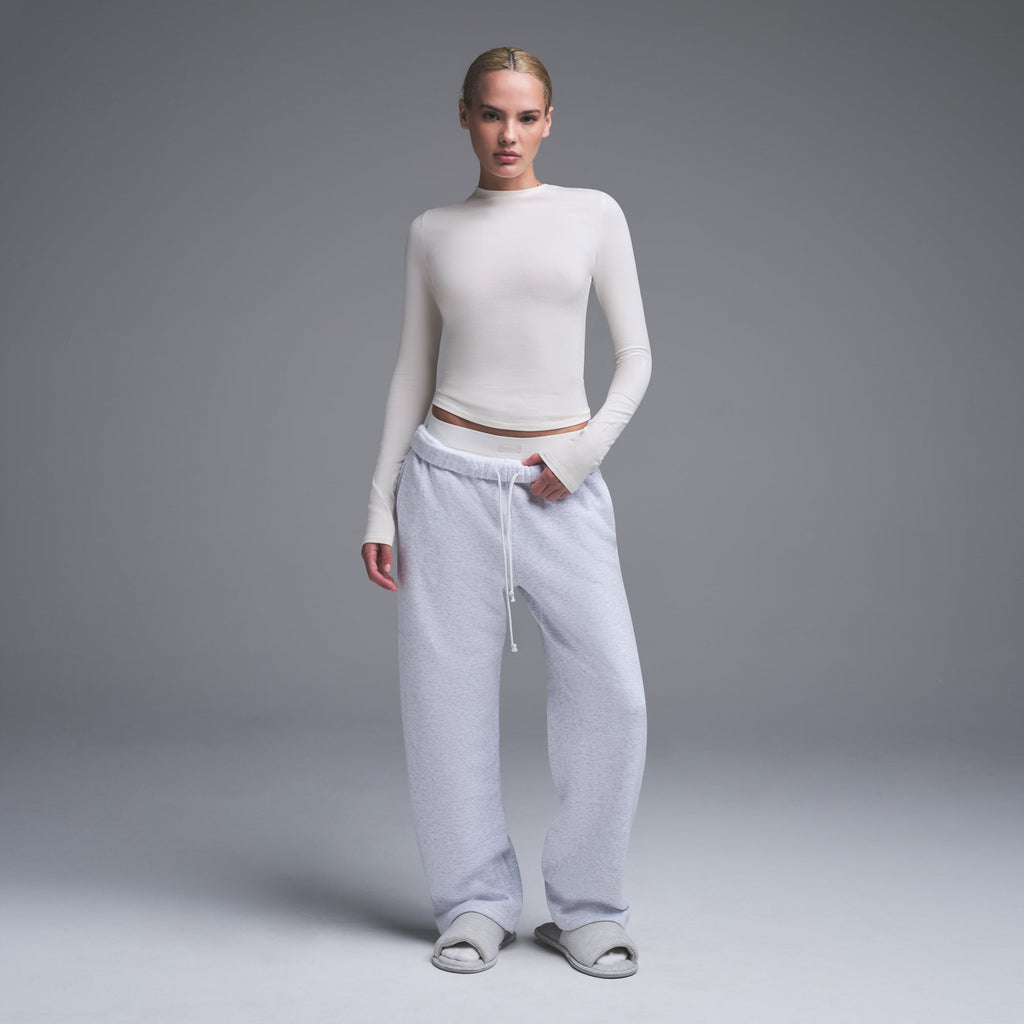 COTTON JERSEY LONG SLEEVE T-SHIRT | MARBLE