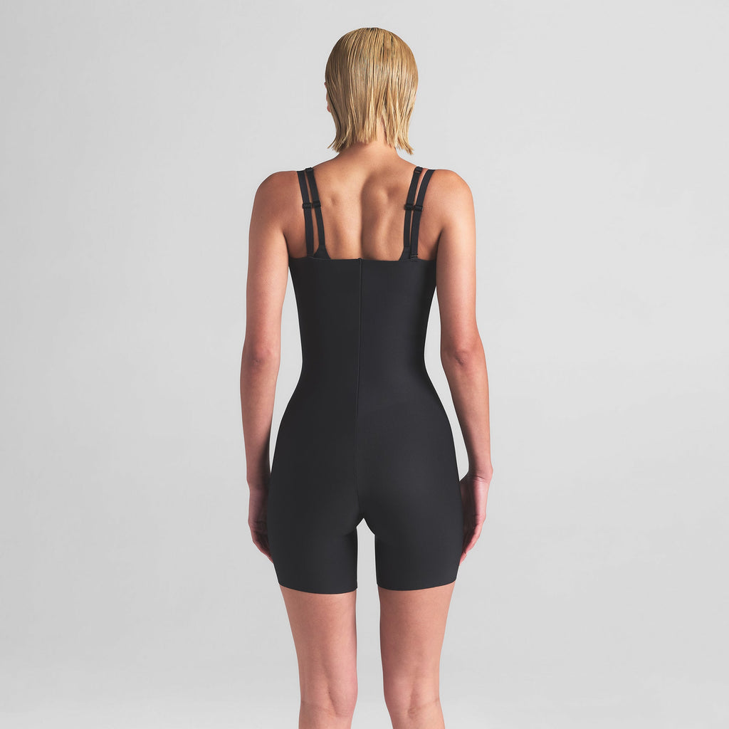 SKIMS BODY CORE SCULPT OPEN BUST MID THIGH BODYSUIT | ONYX