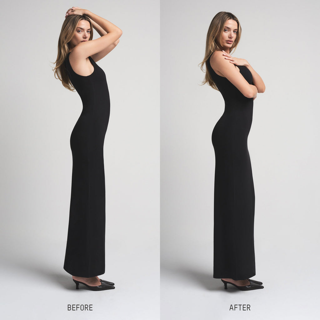 SKIMS BODY BUTT ENHANCING OPEN BUST PADDED BODYSUIT | ONYX