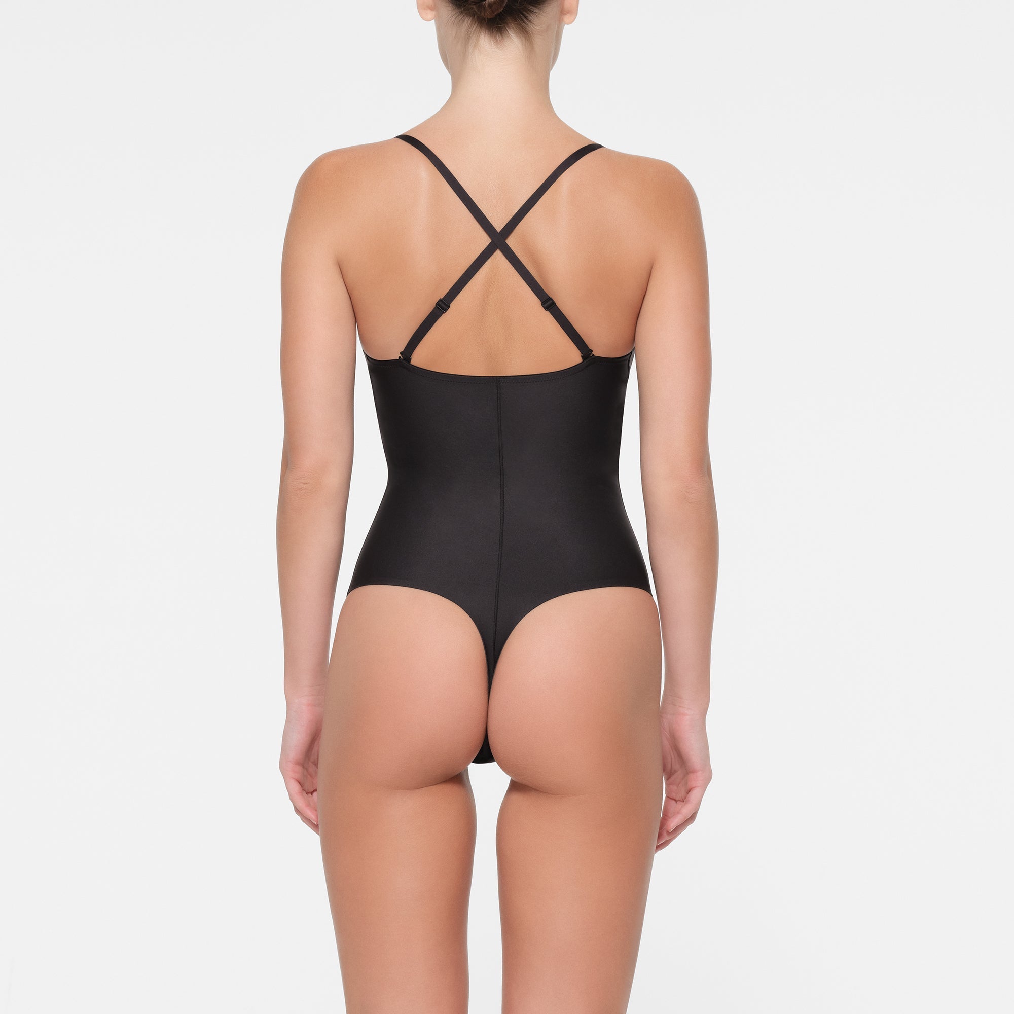 SKIMS BODY PUSH-UP THONG BODYSUIT | ONYX