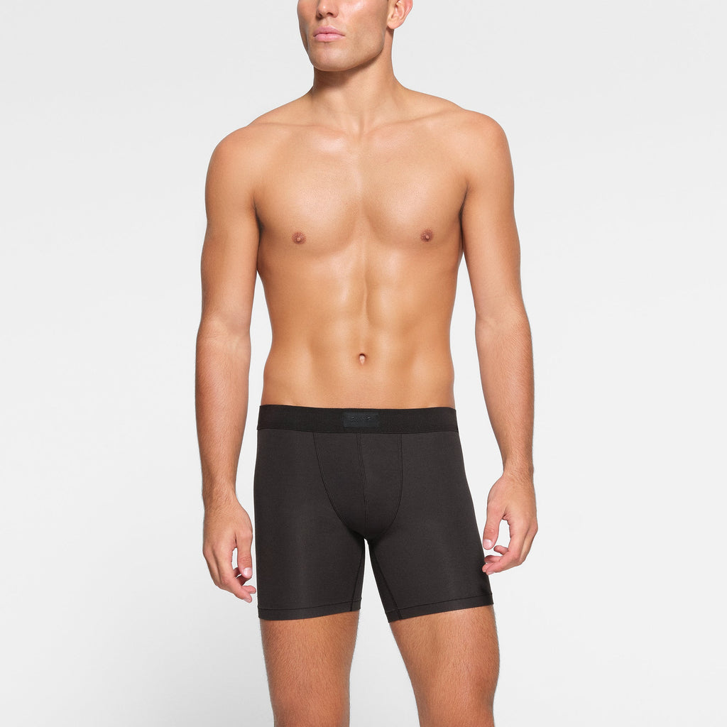 SKIMS COTTON MENS 5" BOXER BRIEF | ONYX