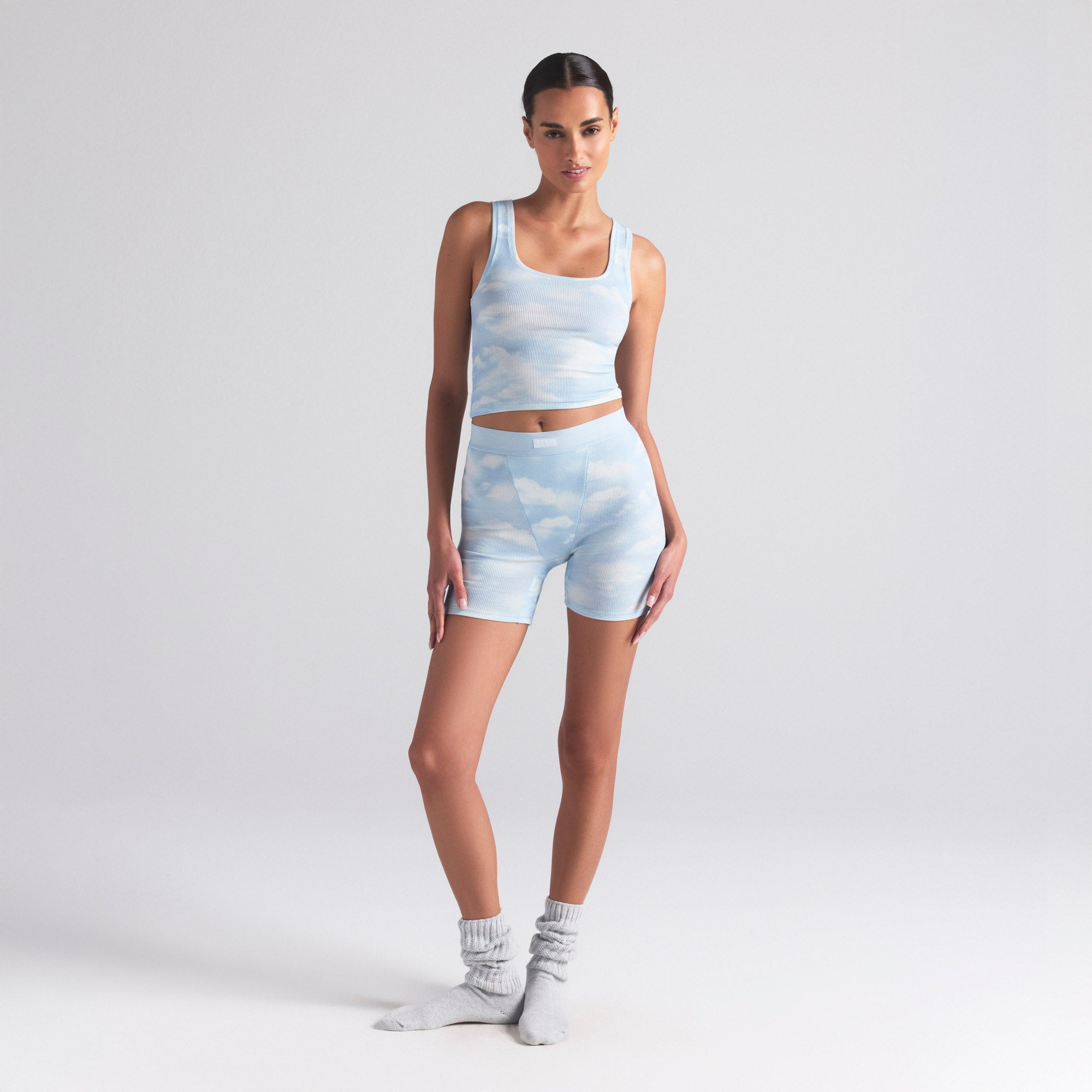 COTTON RIB BOXER 3-PACK | BLUE QUARTZ CLOUD MULTI