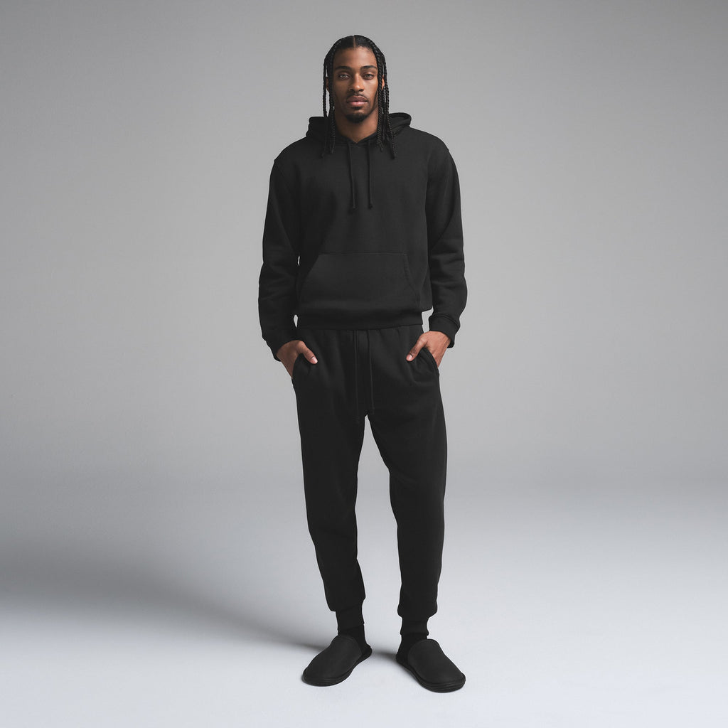 FLEECE LOUNGE MENS TAPERED JOGGER | WASHED ONYX