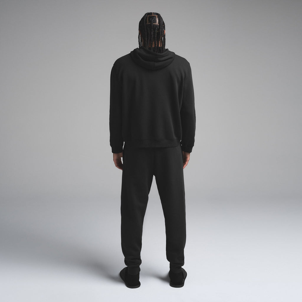 FLEECE LOUNGE MENS TAPERED JOGGER | WASHED ONYX