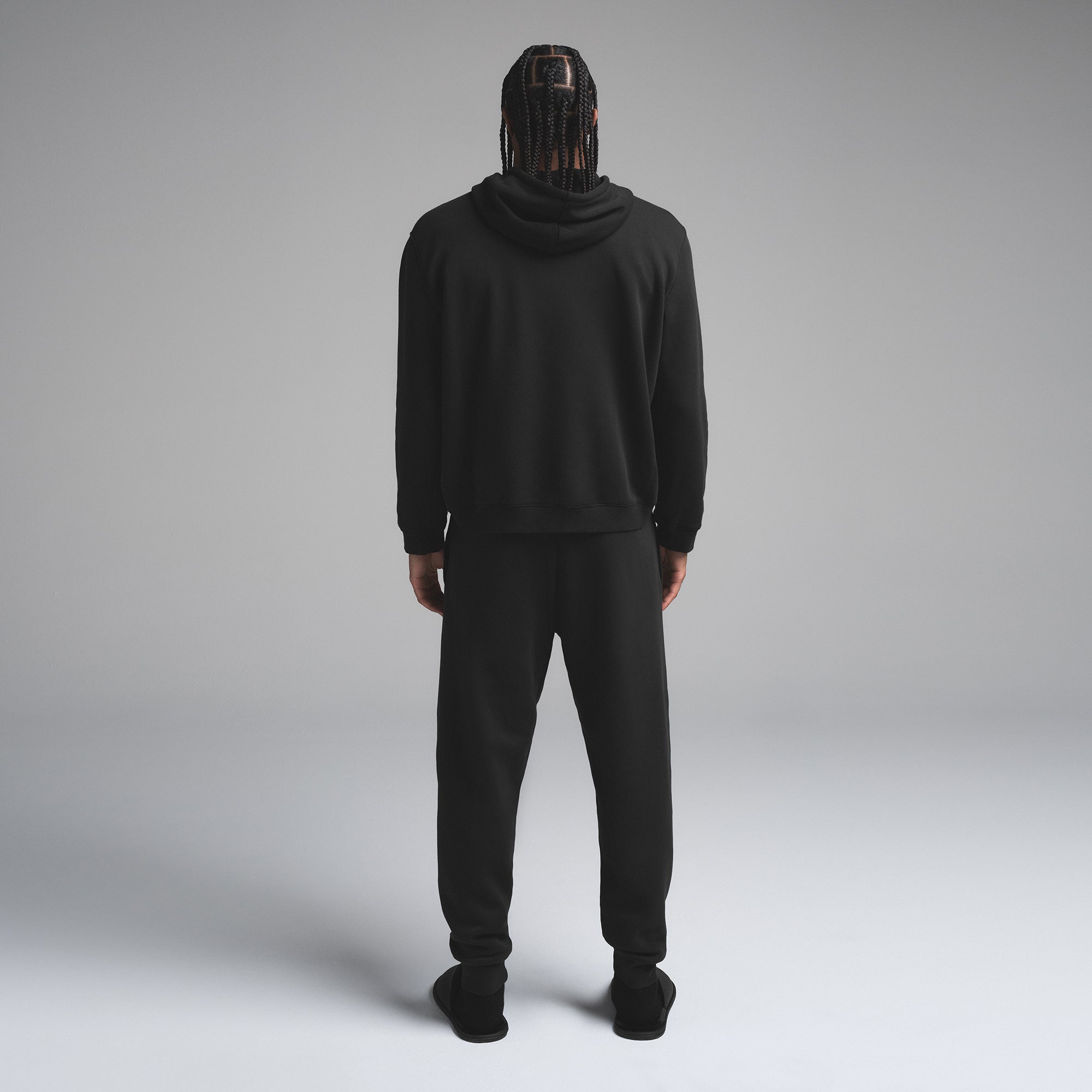 FLEECE LOUNGE MENS TAPERED JOGGER | WASHED ONYX