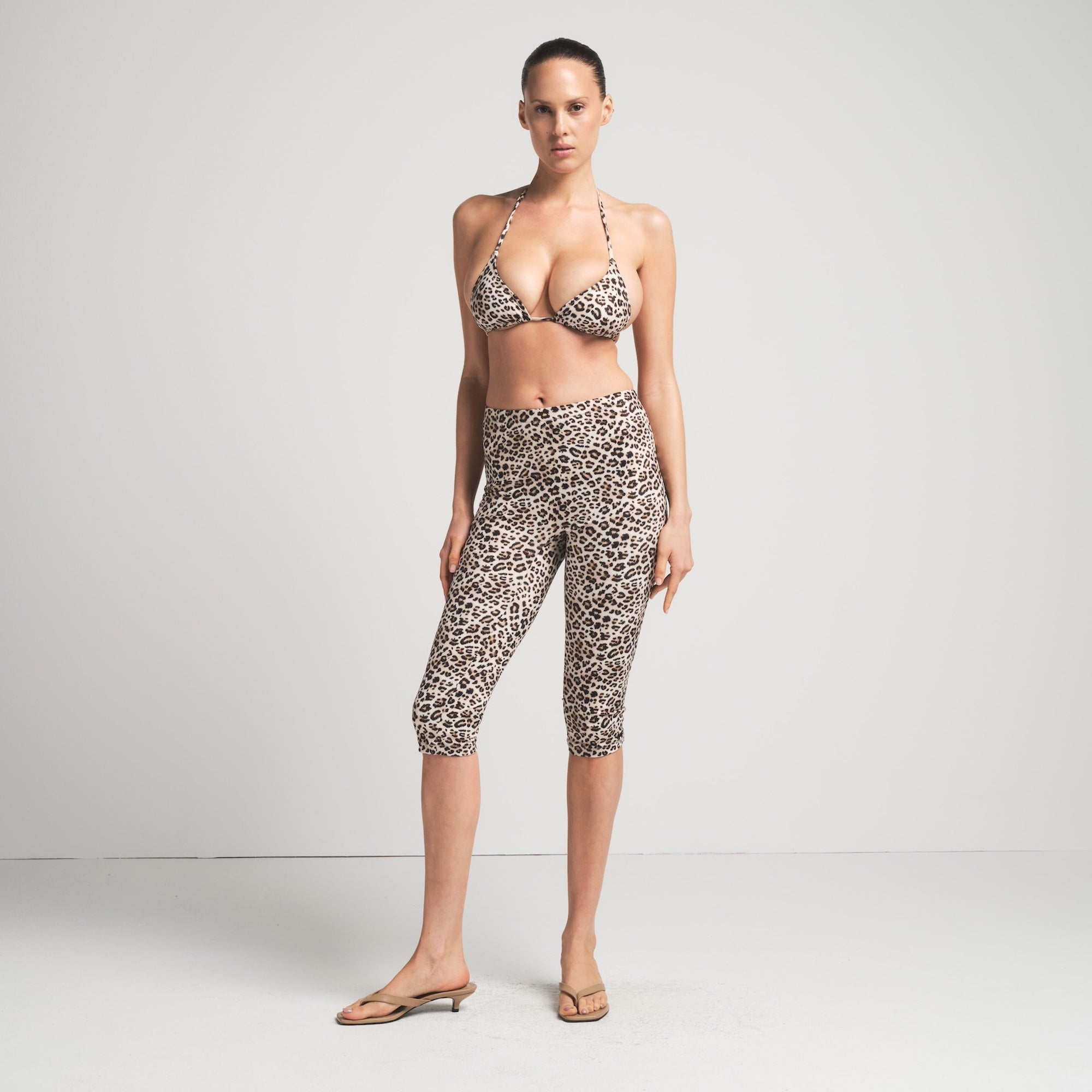 SIGNATURE SWIM CAPRI | CHAMPAGNE LEOPARD PRINT