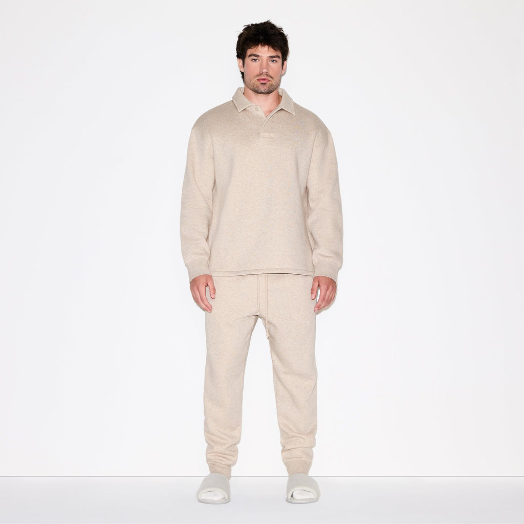 FLEECE LOUNGE MENS TAPERED JOGGER | DESERT HEATHER