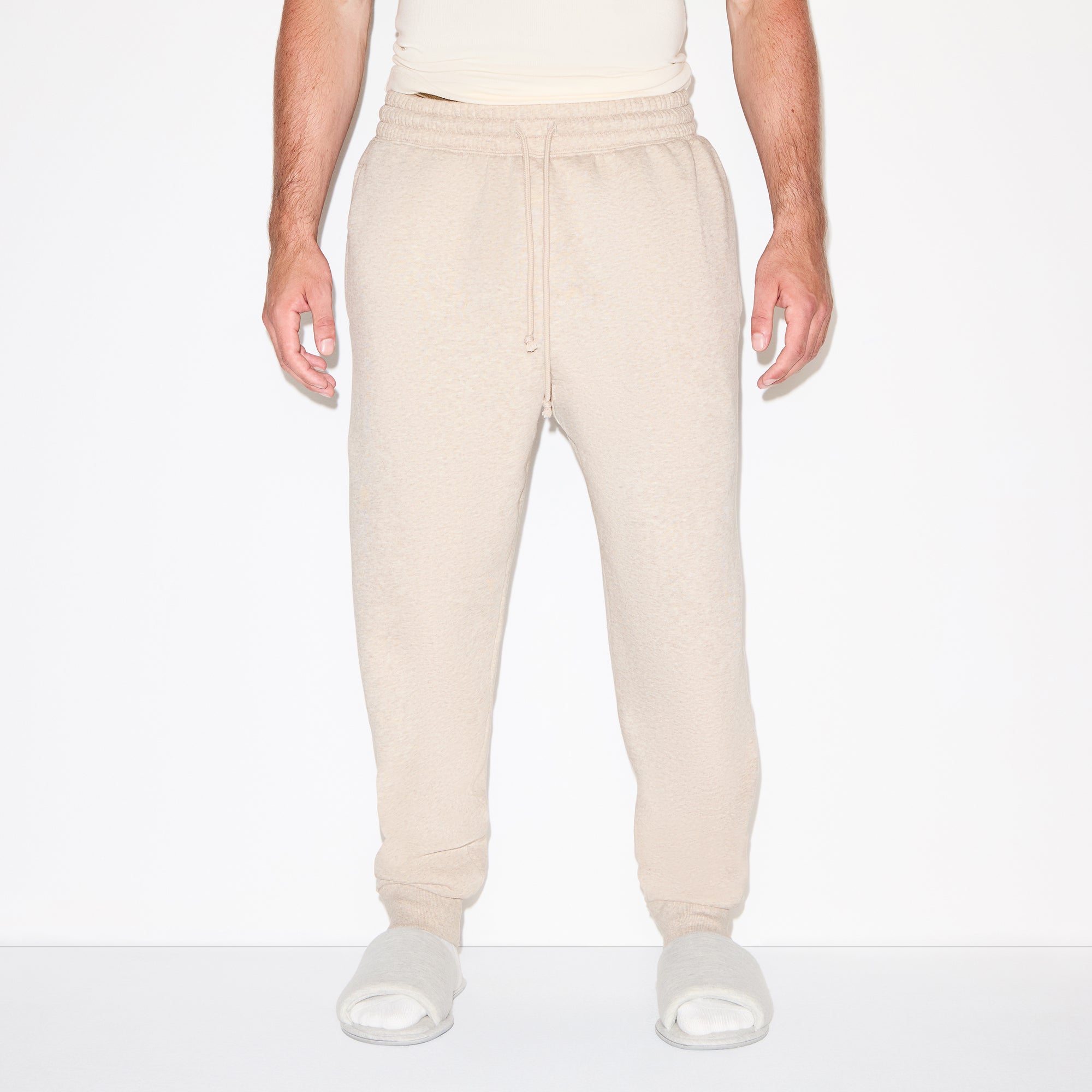 FLEECE LOUNGE MENS TAPERED JOGGER | DESERT HEATHER