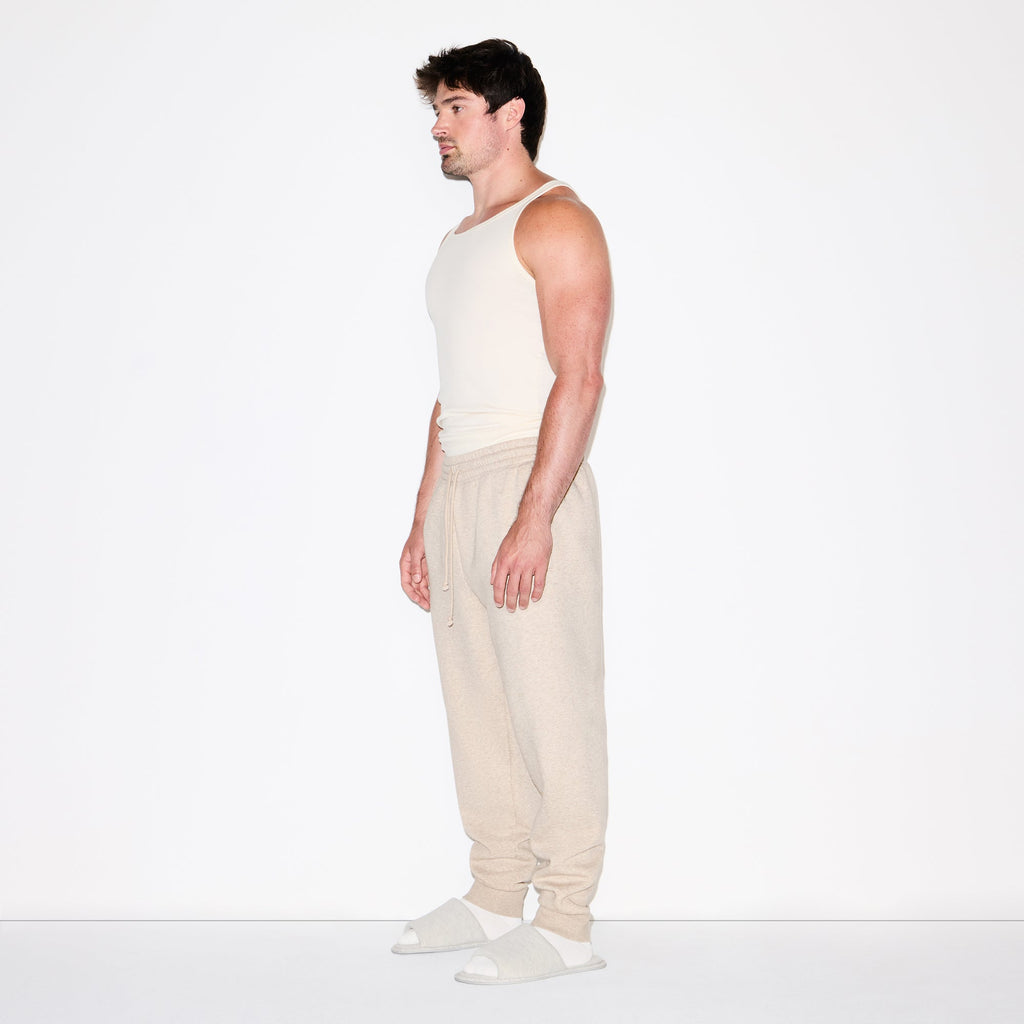 FLEECE LOUNGE MENS TAPERED JOGGER | DESERT HEATHER