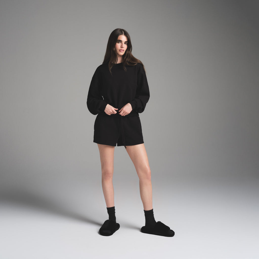 COTTON FLEECE CLASSIC SHORT | ONYX