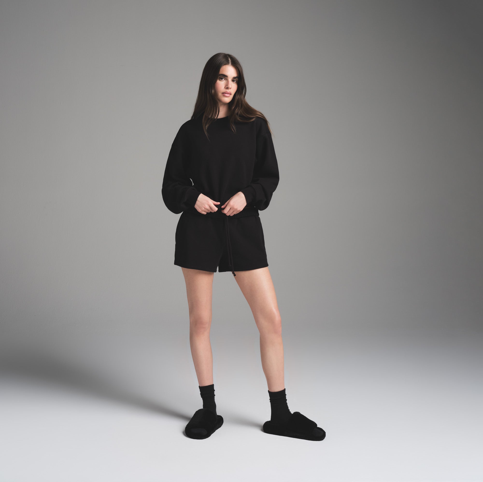 COTTON FLEECE CLASSIC SHORT | ONYX