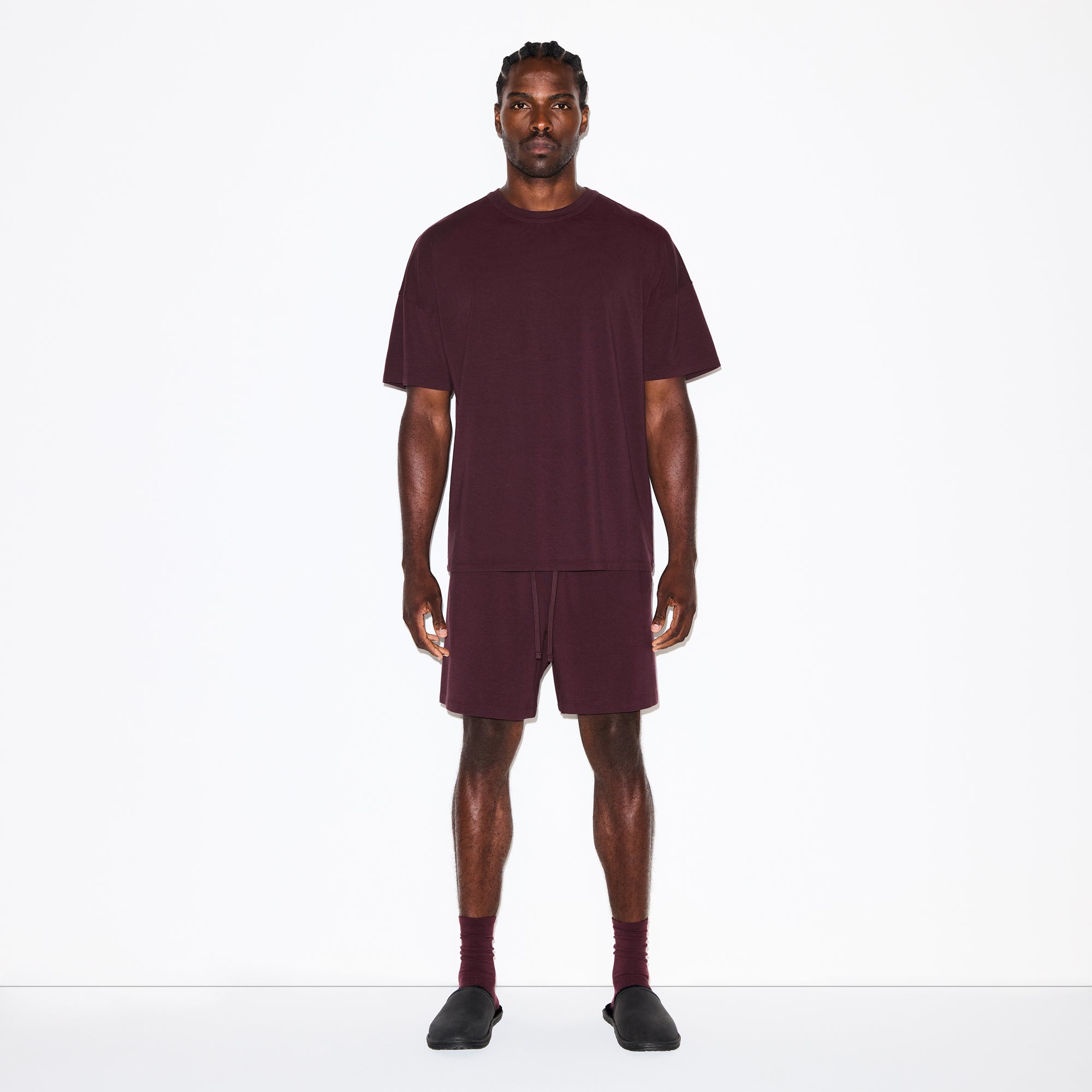 JERSEY LOUNGE MENS RELAXED SHORT | CURRANT