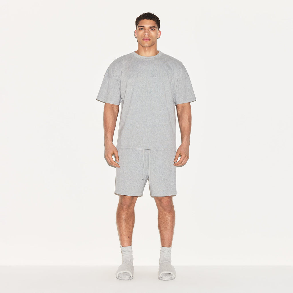 JERSEY LOUNGE MENS RELAXED SHORT | HEATHER GREY