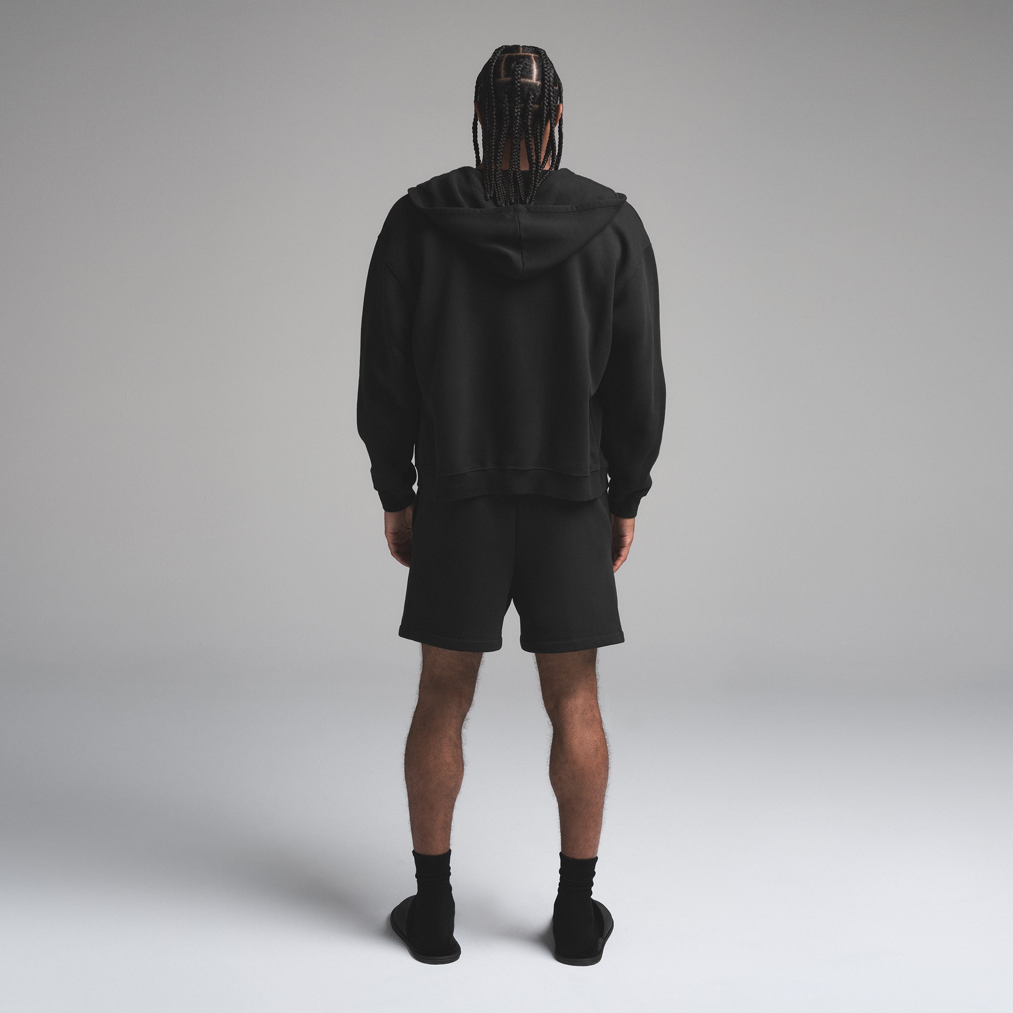 FLEECE LOUNGE MENS RELAXED SHORT | WASHED ONYX