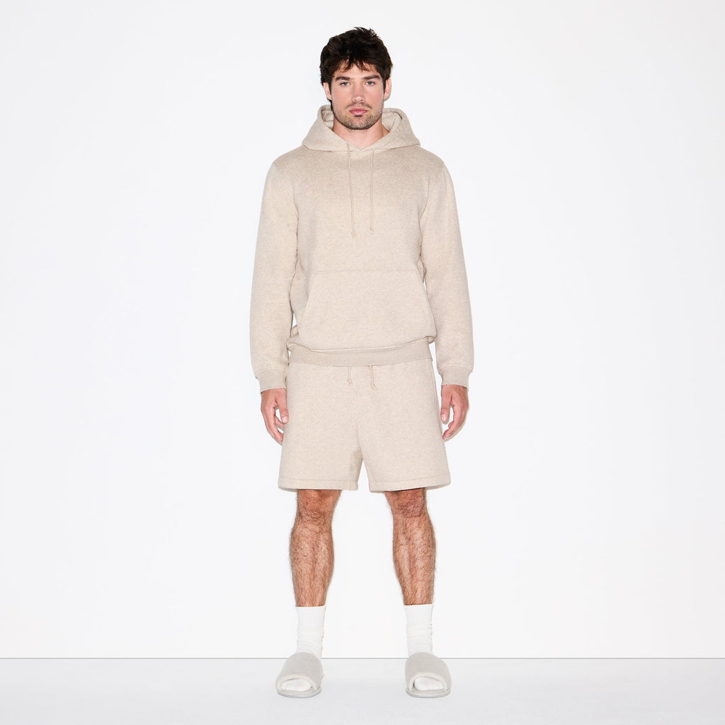 FLEECE LOUNGE MENS RELAXED SHORT | DESERT HEATHER