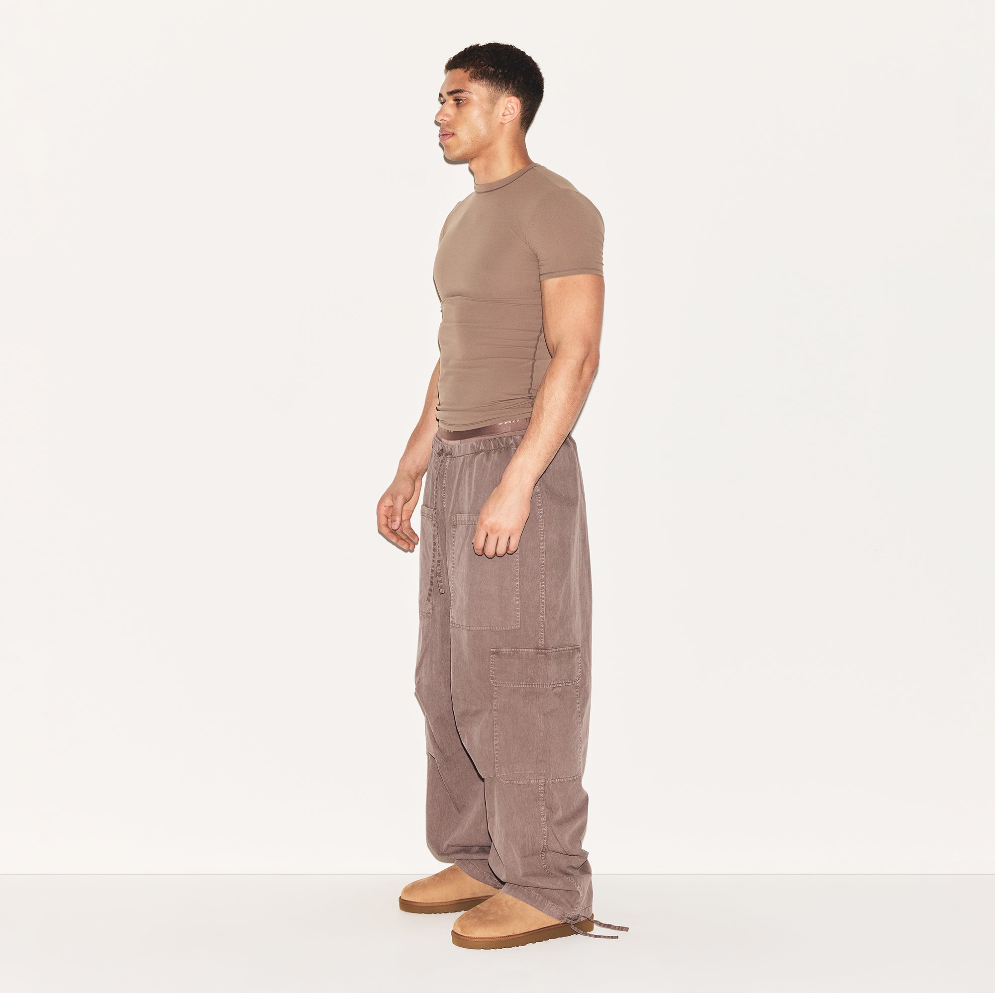 WOVEN MENS CARGO PANT | UMBER