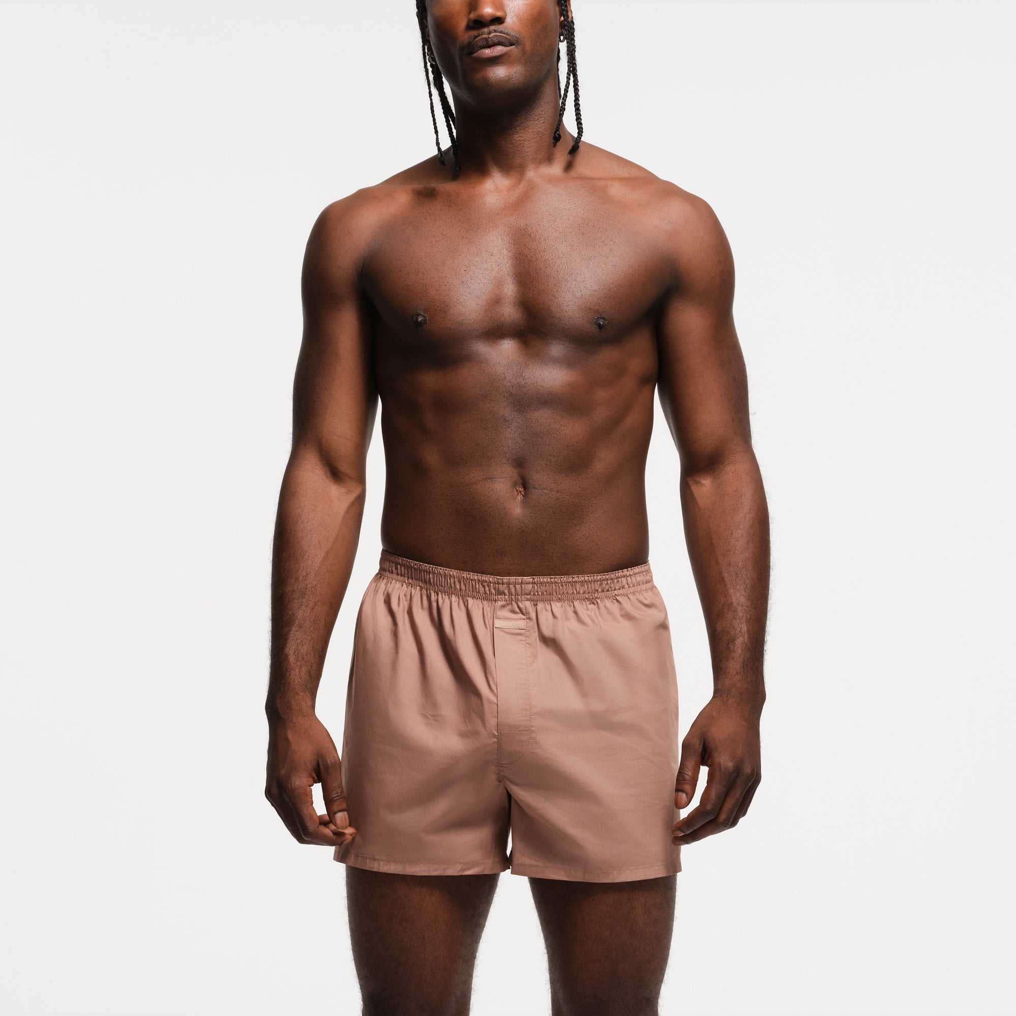 COTTON POPLIN MENS BOXER 3-PACK | UMBER MULTI