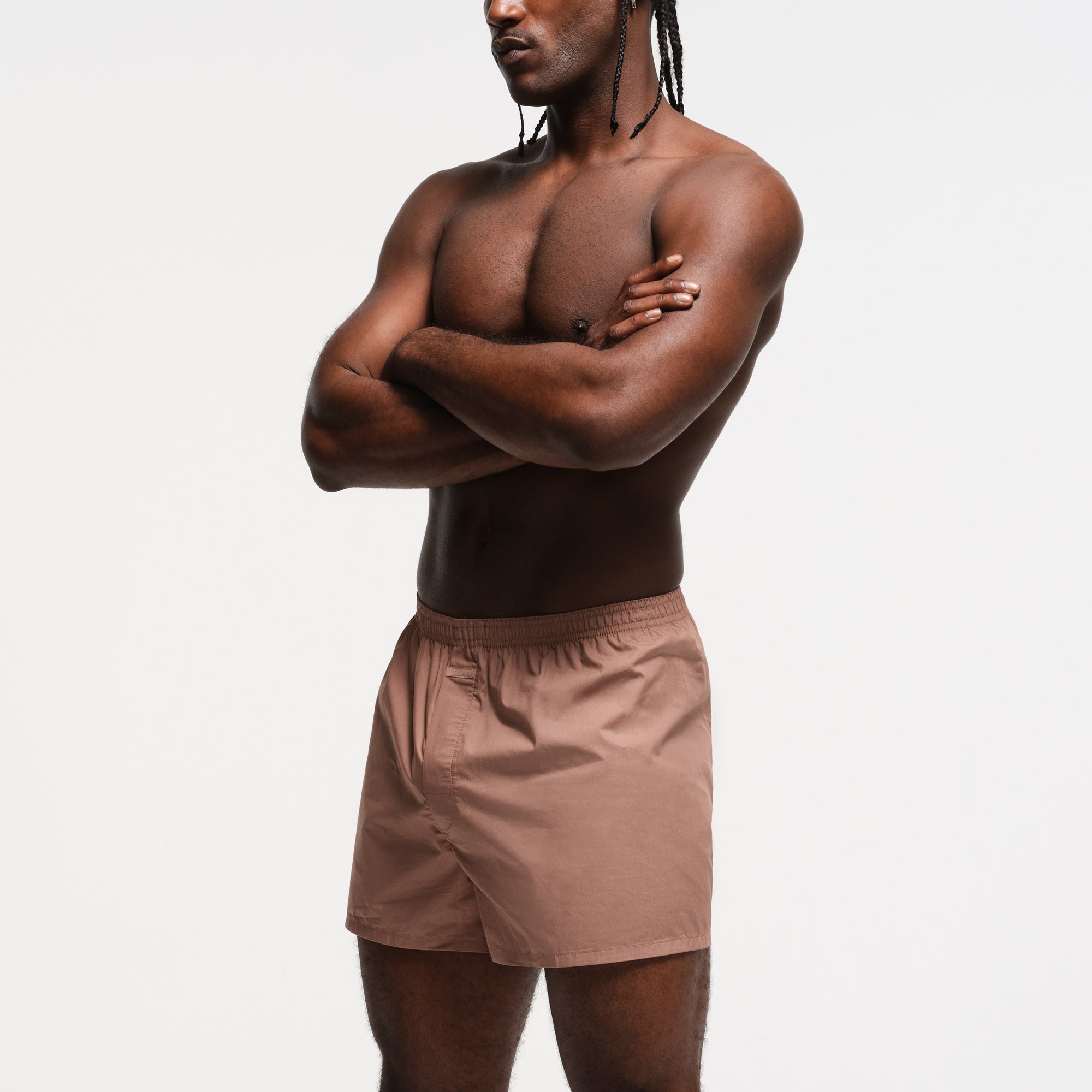 COTTON POPLIN MENS BOXER 3-PACK | UMBER MULTI