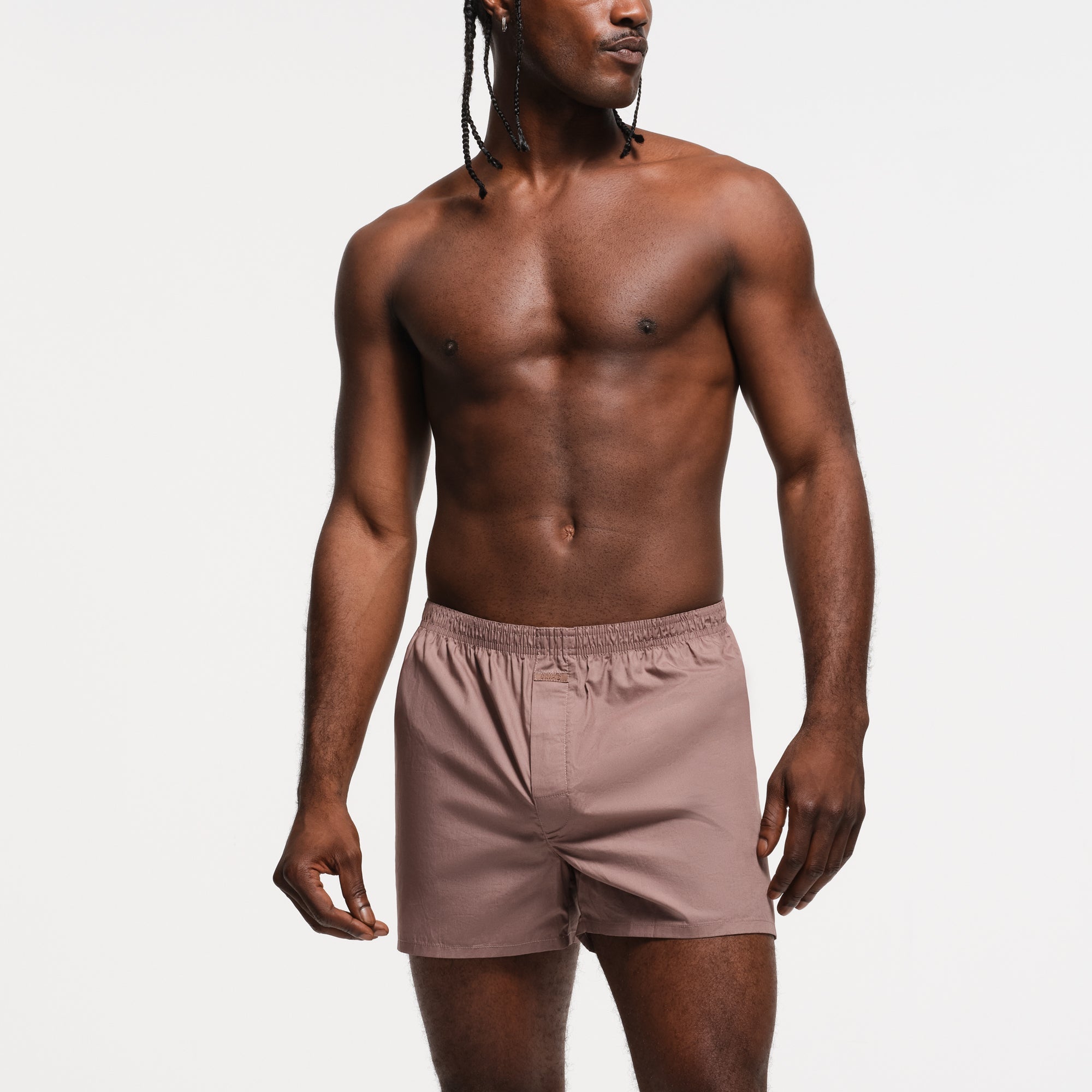 COTTON POPLIN MENS BOXER 3-PACK | UMBER MULTI