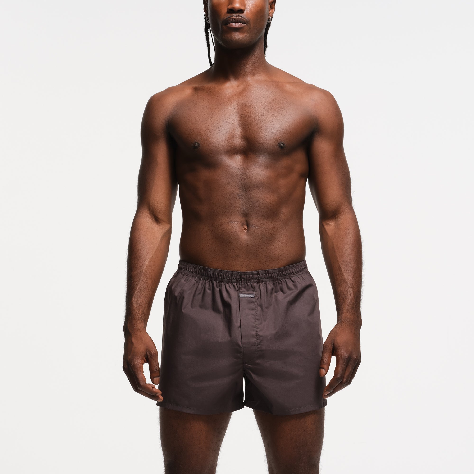 COTTON POPLIN MENS BOXER 3-PACK | UMBER MULTI