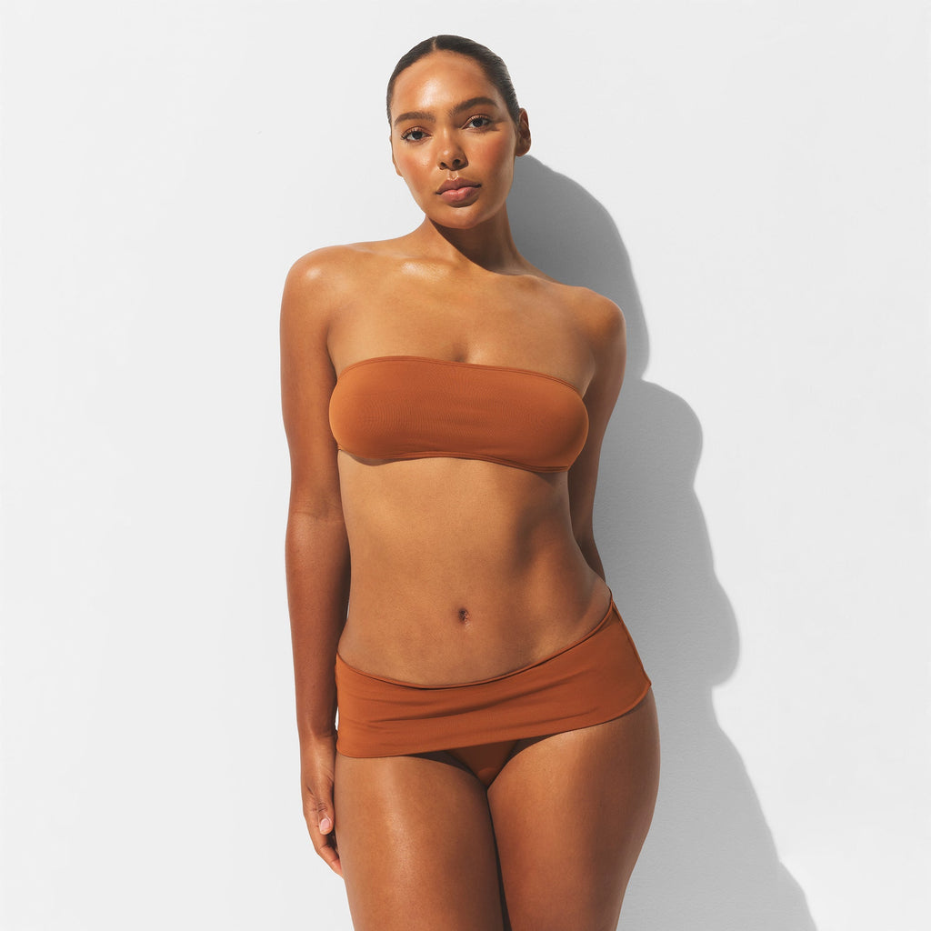 ICONIC SWIM MICRO BANDEAU BIKINI TOP | BRONZE