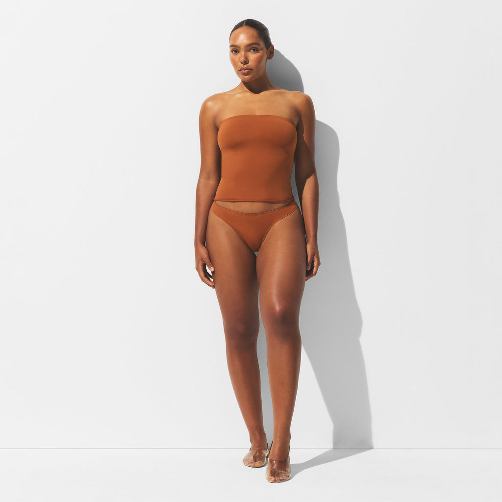 ICONIC SWIM CONVERTIBLE BANDEAU BIKINI TOP | BRONZE