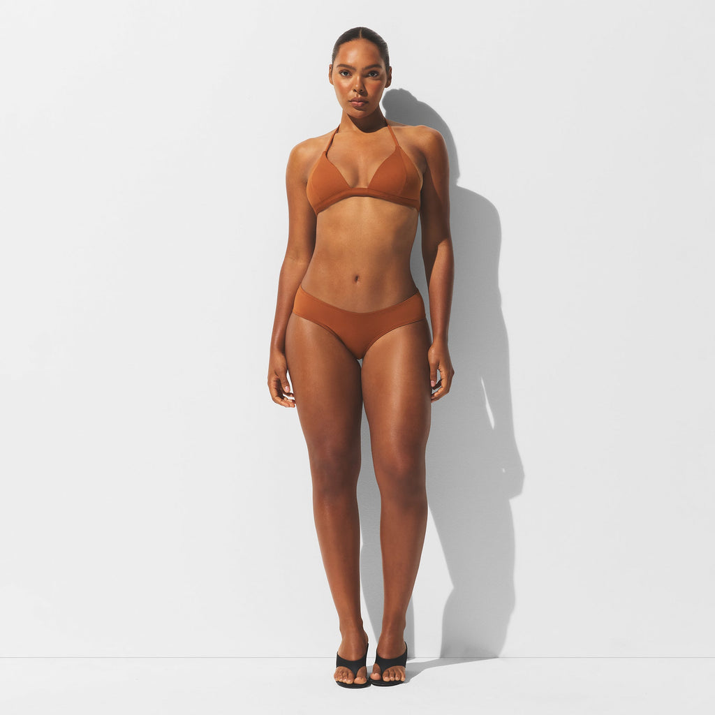 ICONIC SWIM PUSH-UP TRIANGLE BIKINI TOP | BRONZE