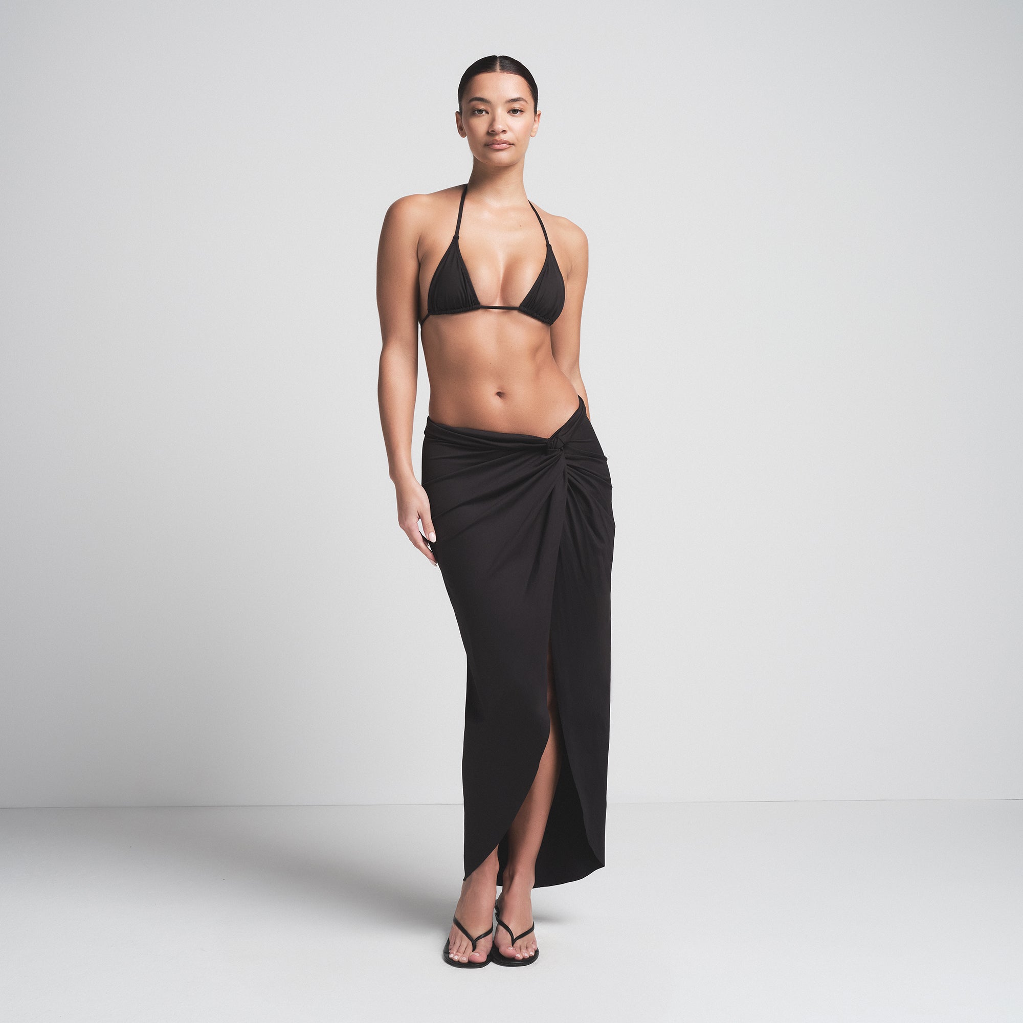 SIGNATURE SWIM SARONG SKIRT | ONYX