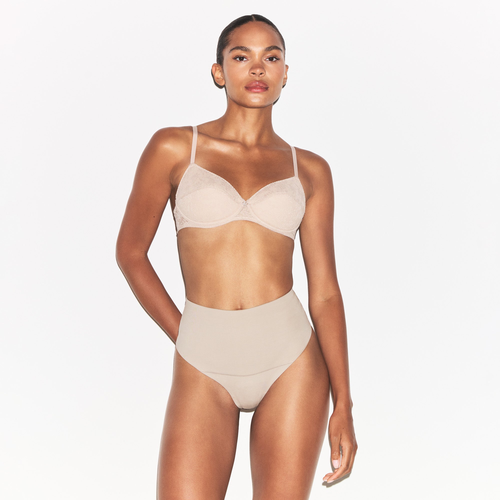 VINTAGE BRAS LACE BRA | MUSHROOM