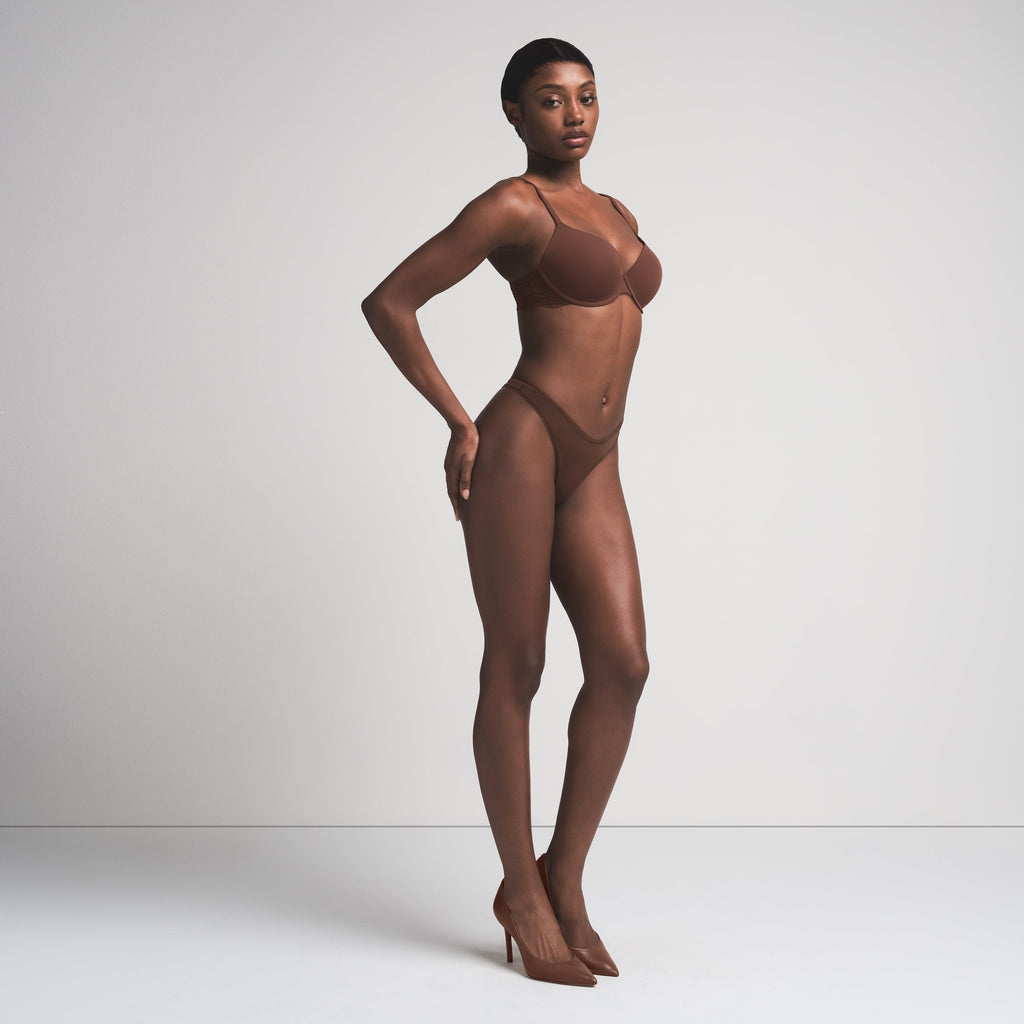 FITS EVERYBODY LACE WING T-SHIRT BRA | COCOA