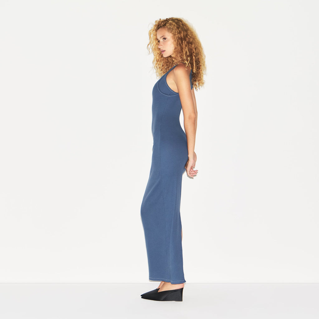 COTTON RIB LONG CAMI DRESS | HARBOR
