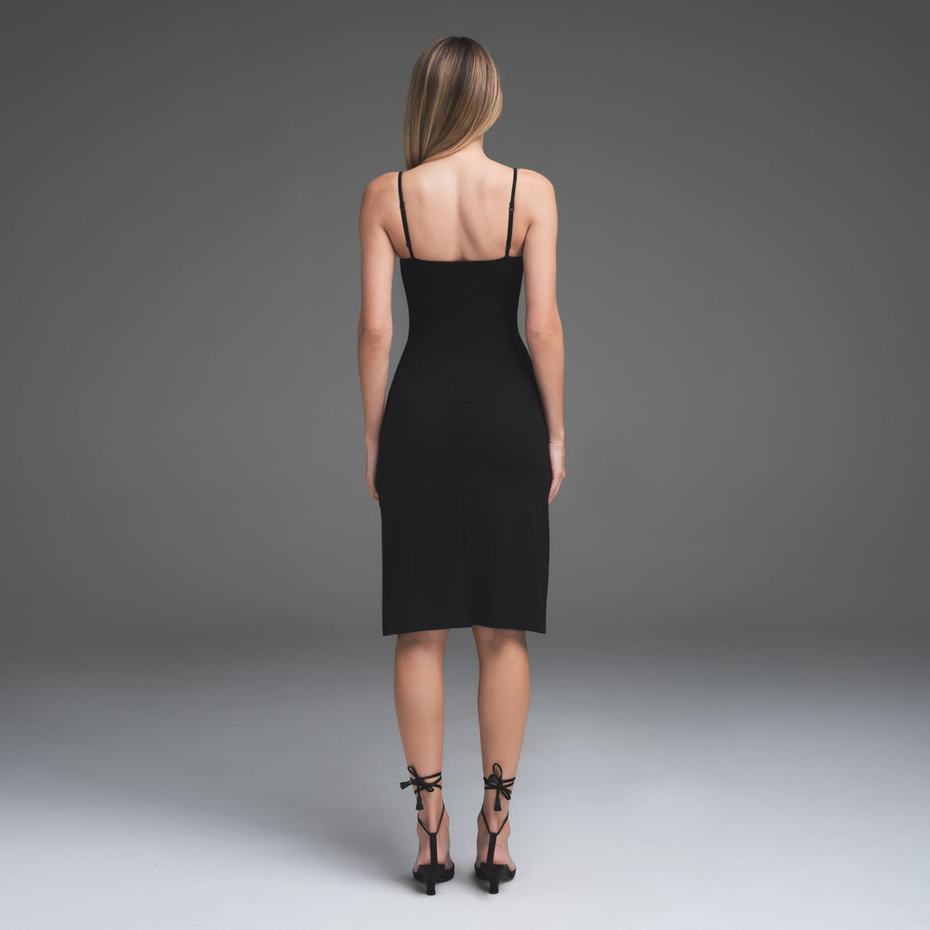 SMOOTH LAYERS MIDI DRESS | OBSIDIAN