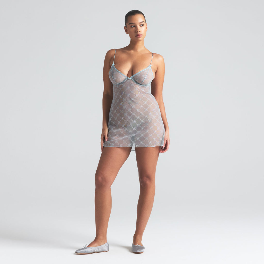 SPRING INTIMATES UNDERWIRE SLIP DRESS | MERCURY BOW TULLE