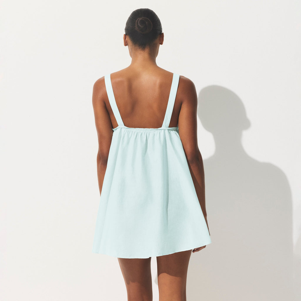 COTTON VOILE MINI DRESS | FROST