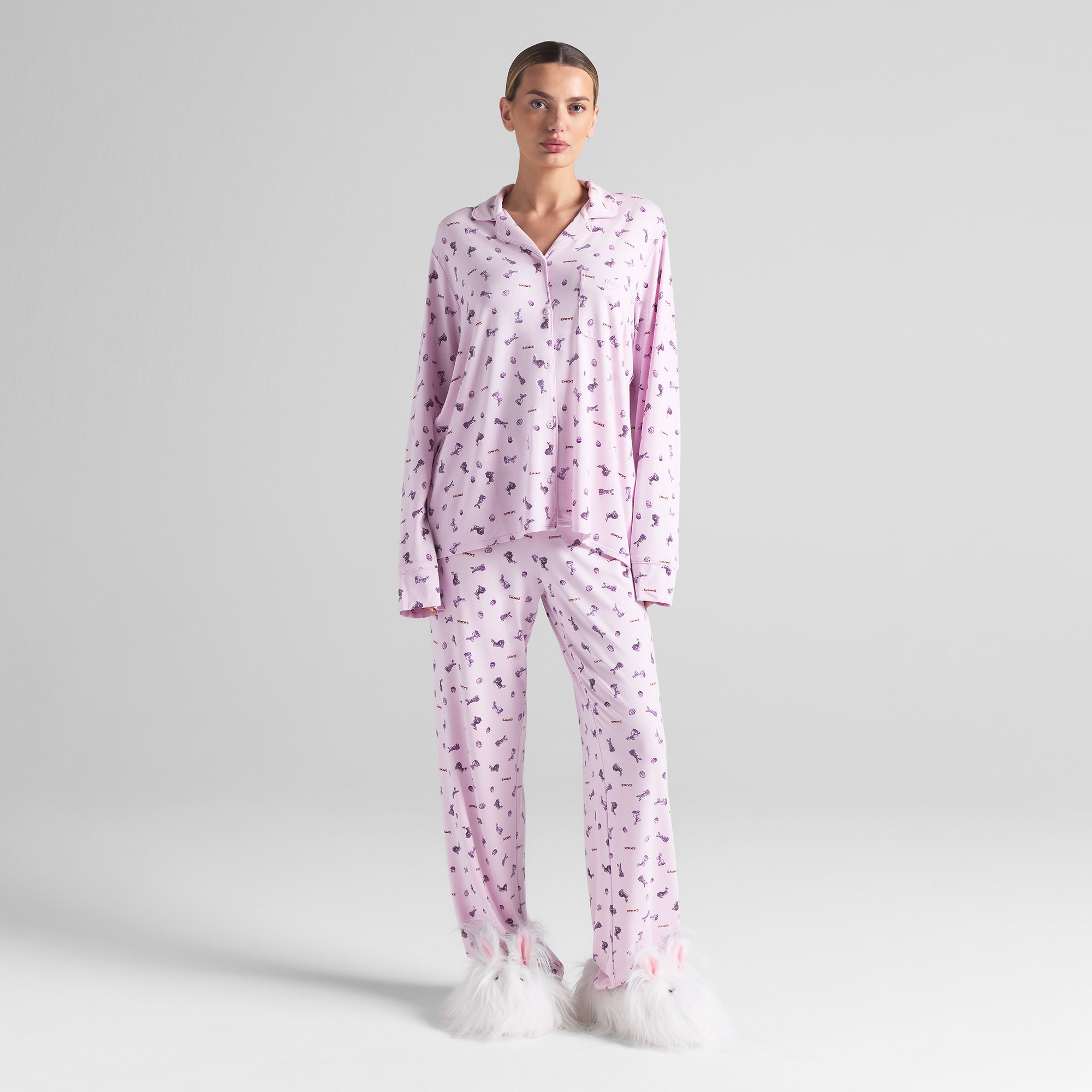 PLUSH BUNNY SLIPPER | MARBLE