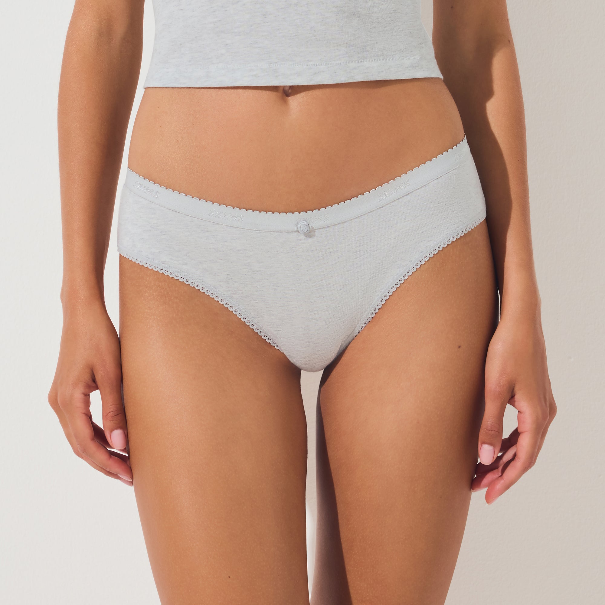 LIGHTWEIGHT COTTON LOGO PICOT HIPSTER 7-PACK | SNOW MINERAL MULTI