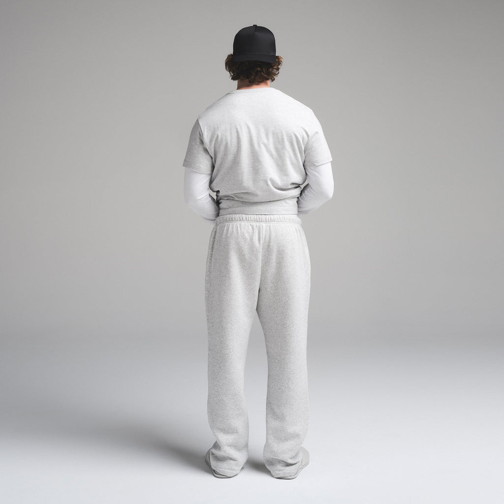 FLEECE LOUNGE MENS CLASSIC STRAIGHT LEG PANT | LIGHT HEATHER GREY