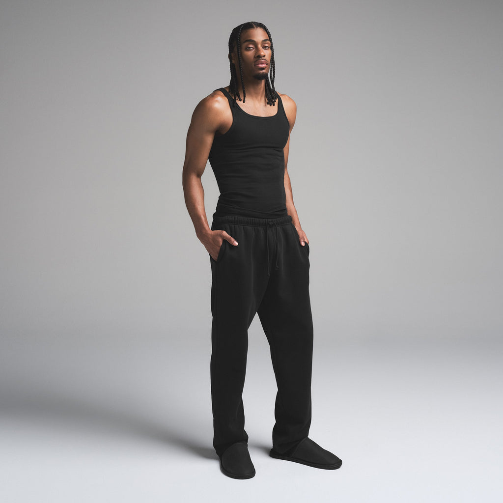 FLEECE LOUNGE MENS CLASSIC STRAIGHT LEG PANT | WASHED ONYX