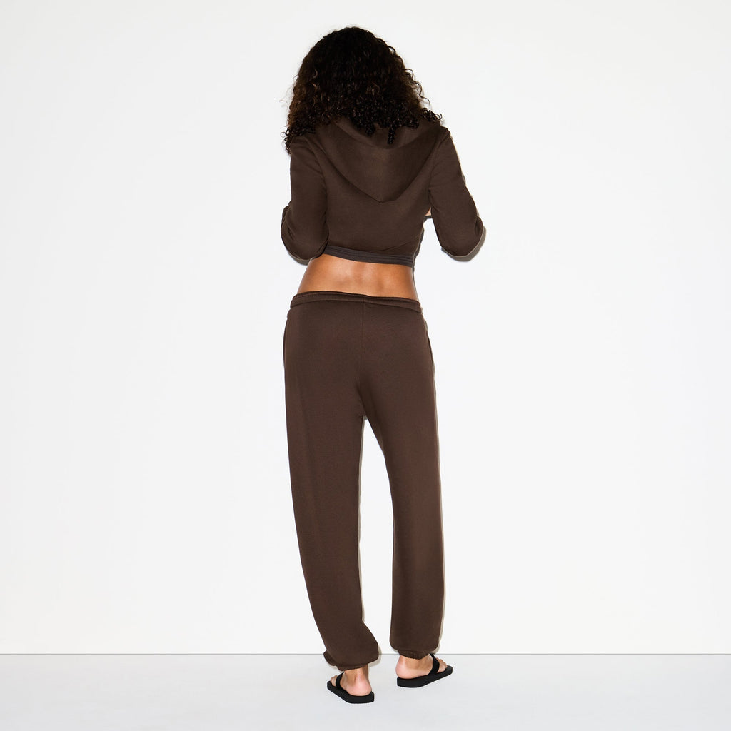COTTON FLEECE CLASSIC JOGGER | DARK SEPIA