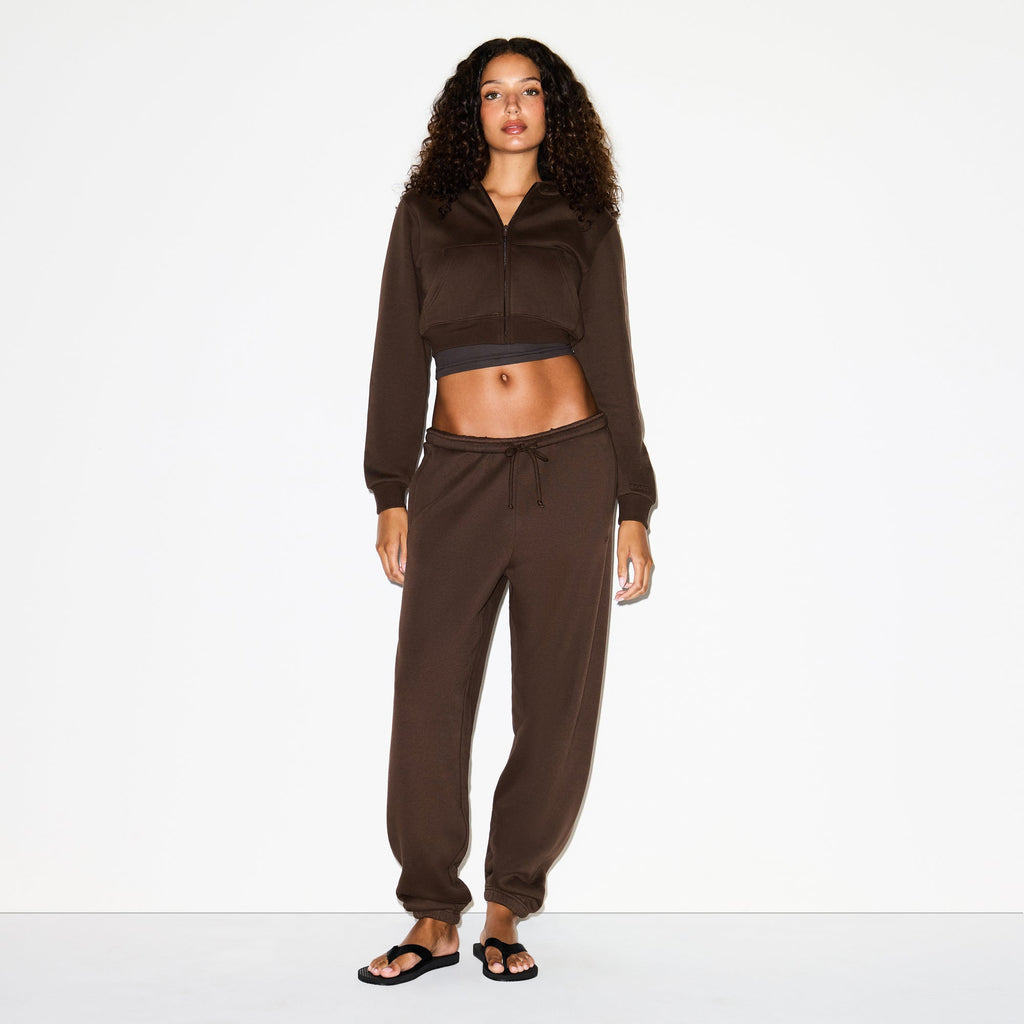 COTTON FLEECE CLASSIC JOGGER | DARK SEPIA