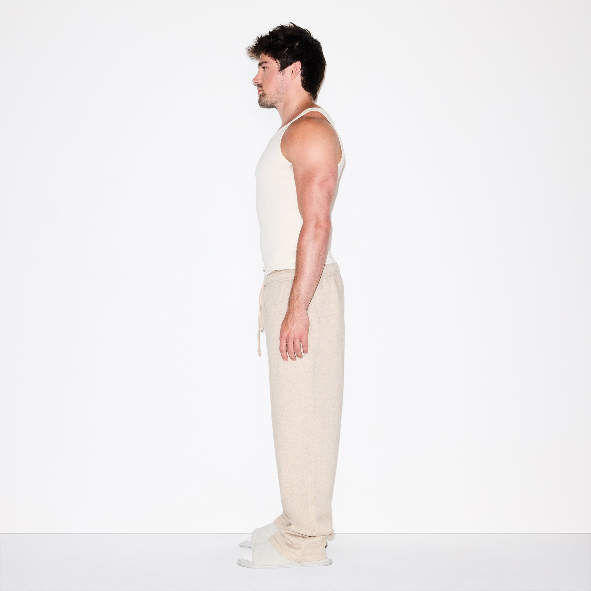 FLEECE LOUNGE MENS CLASSIC STRAIGHT LEG PANT | DESERT HEATHER