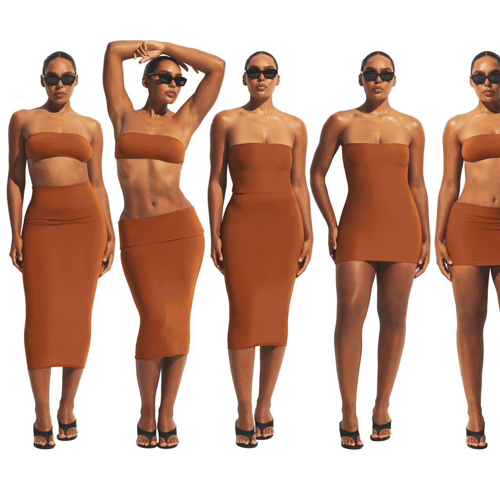 ICONIC SWIM CONVERTIBLE TUBE DRESS | BRONZE
