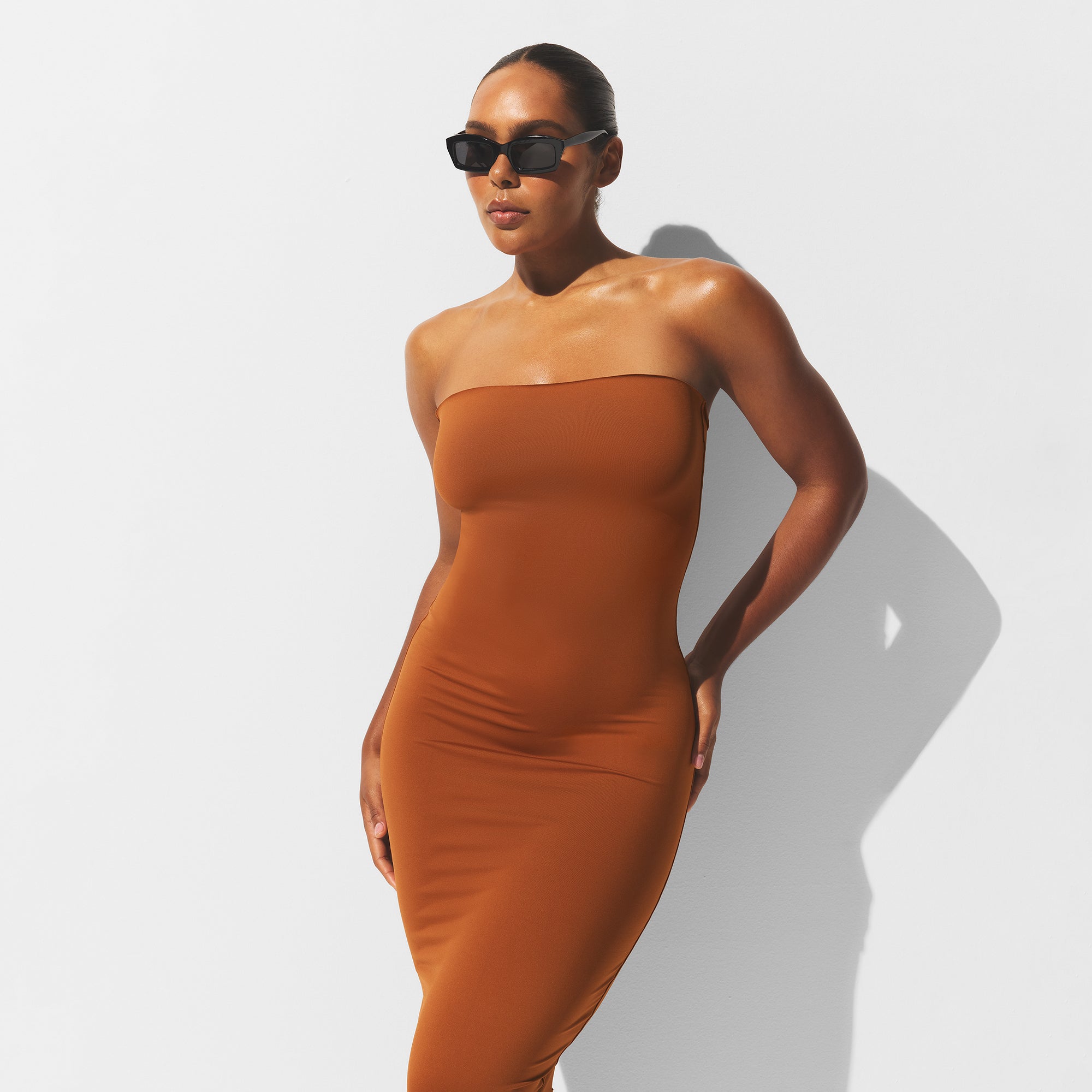 ICONIC SWIM CONVERTIBLE TUBE DRESS | BRONZE