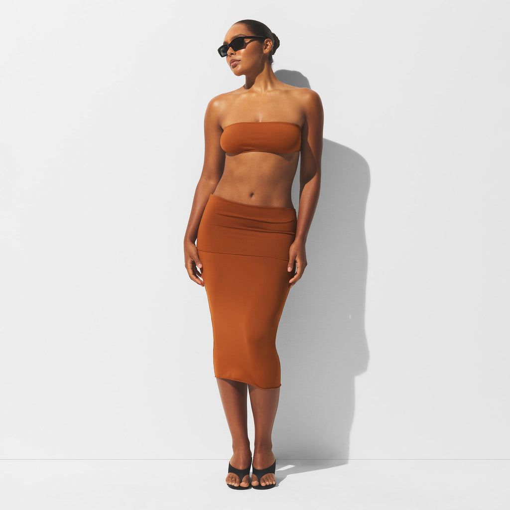 ICONIC SWIM CONVERTIBLE TUBE DRESS | BRONZE