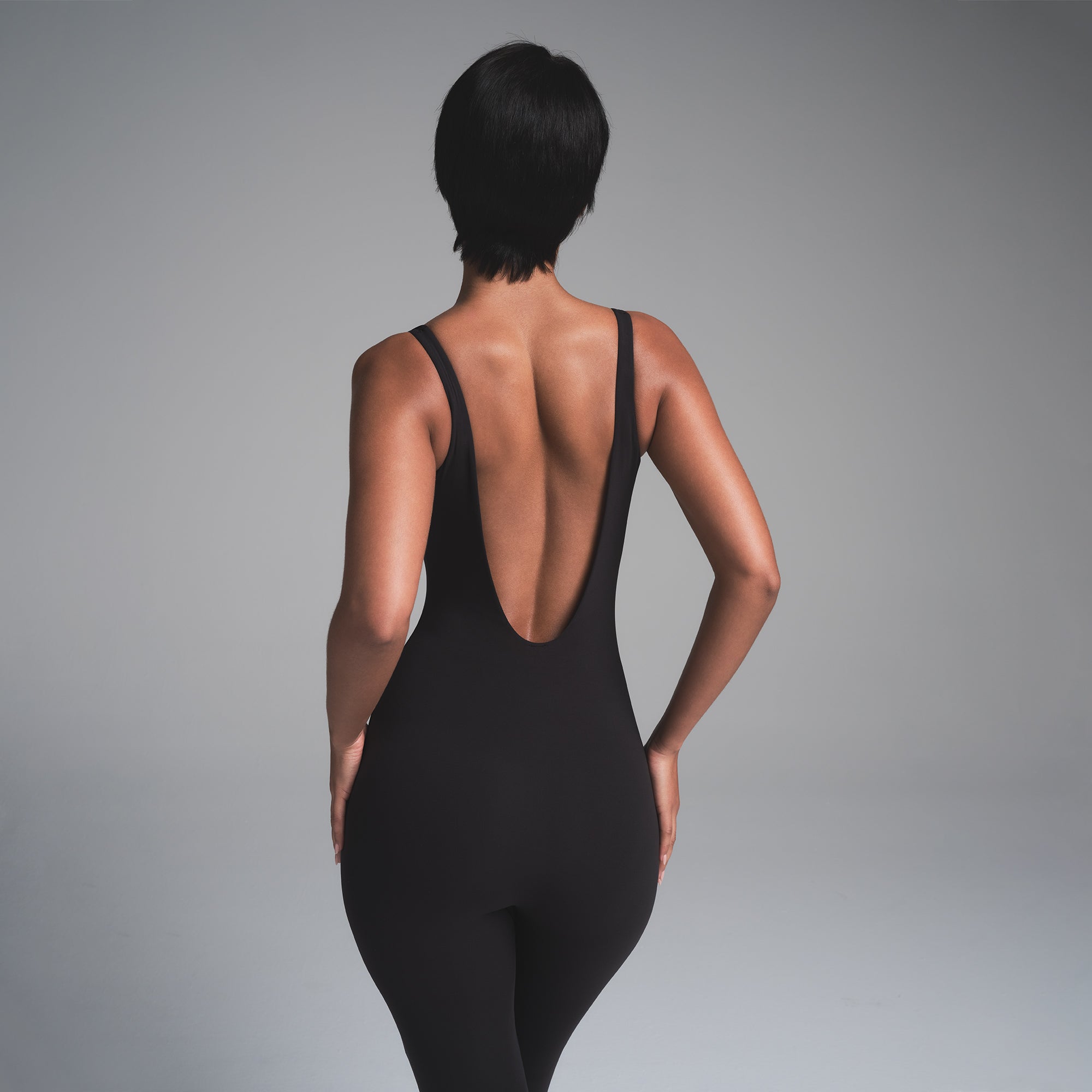 FITS EVERYBODY SQUARE NECK LOW BACK CATSUIT | ONYX