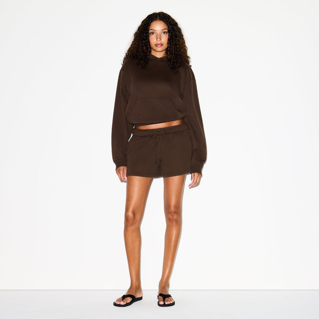 COTTON FLEECE CLASSIC HOODIE | DARK SEPIA