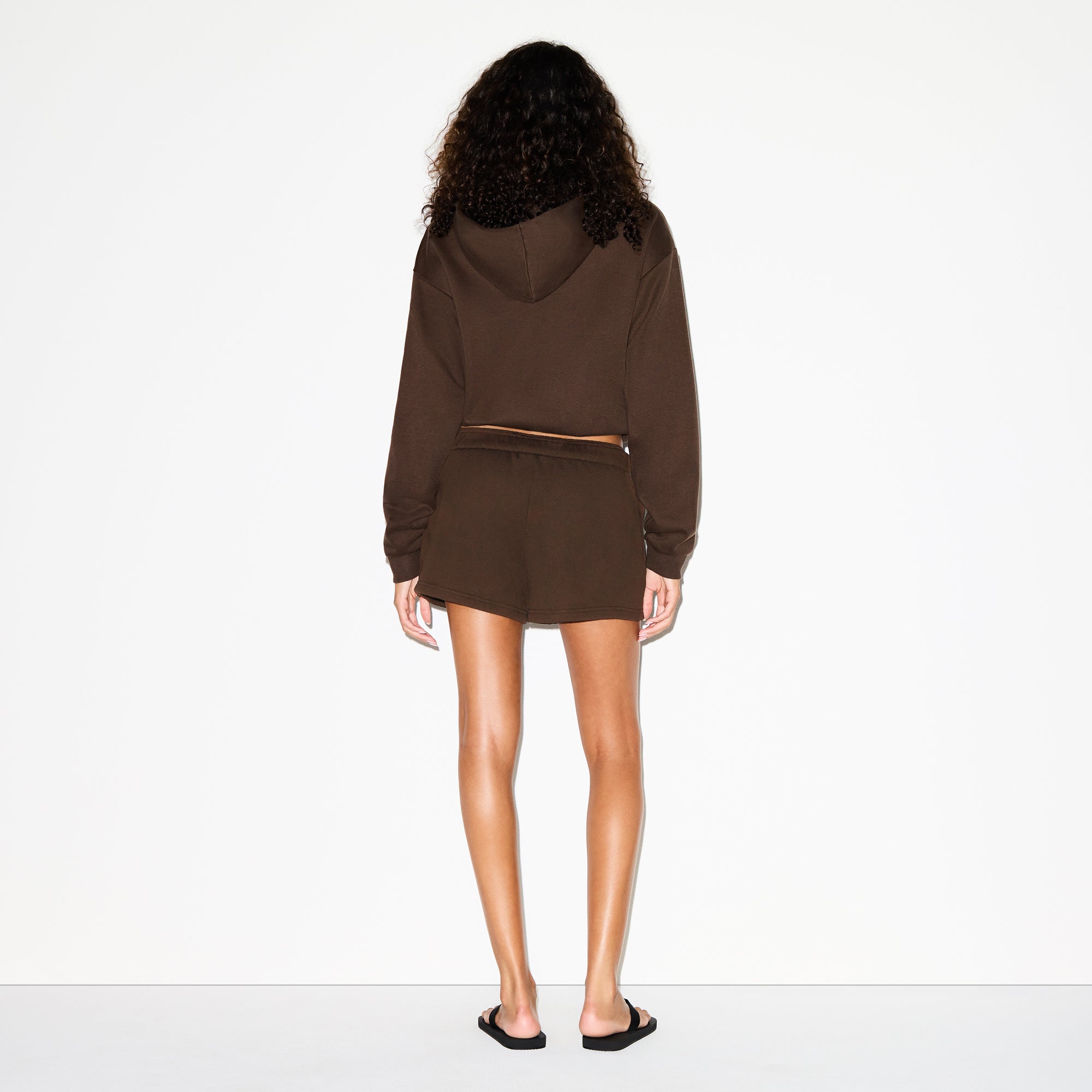 COTTON FLEECE CLASSIC HOODIE | DARK SEPIA