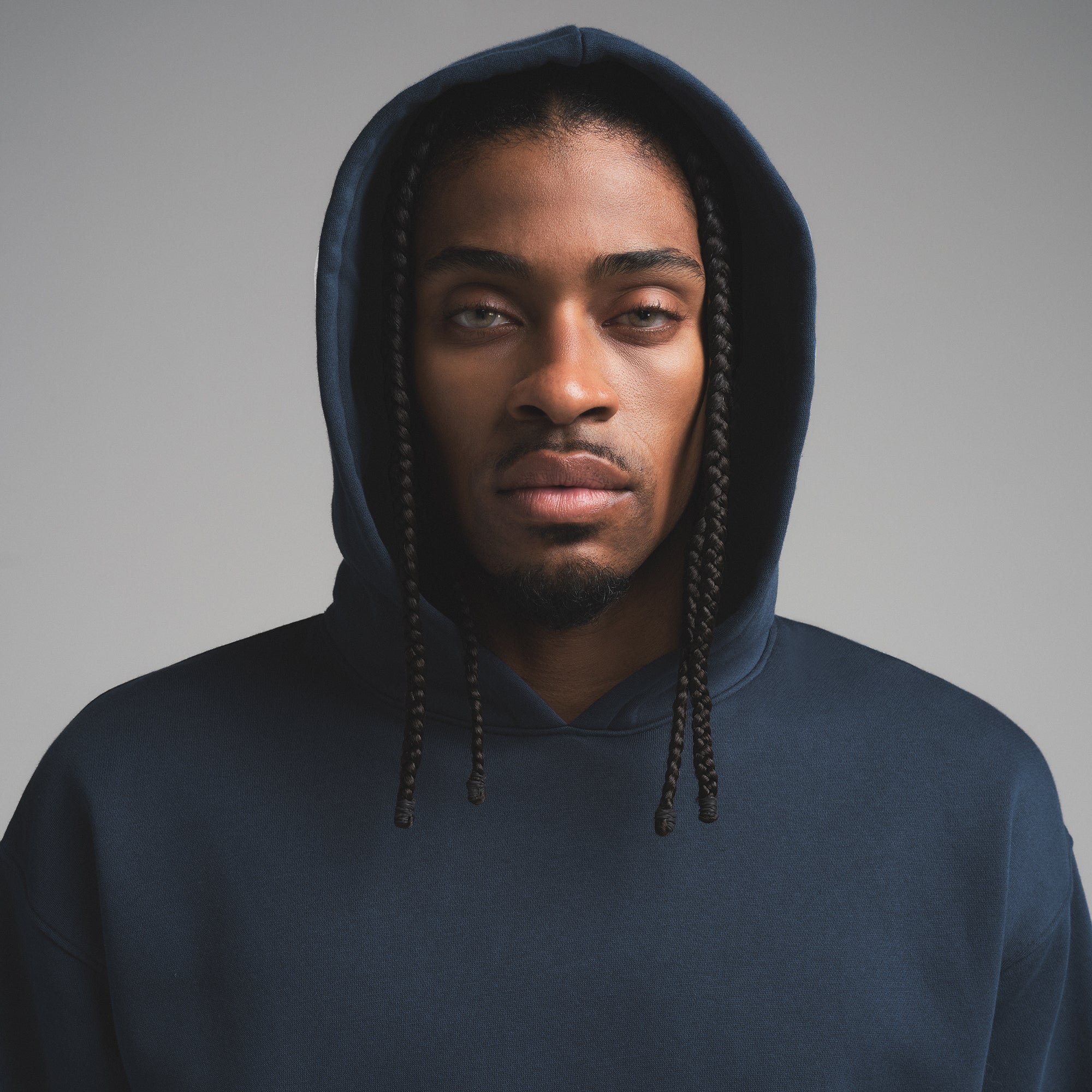 FLEECE LOUNGE MENS RELAXED HOODIE | NAVY