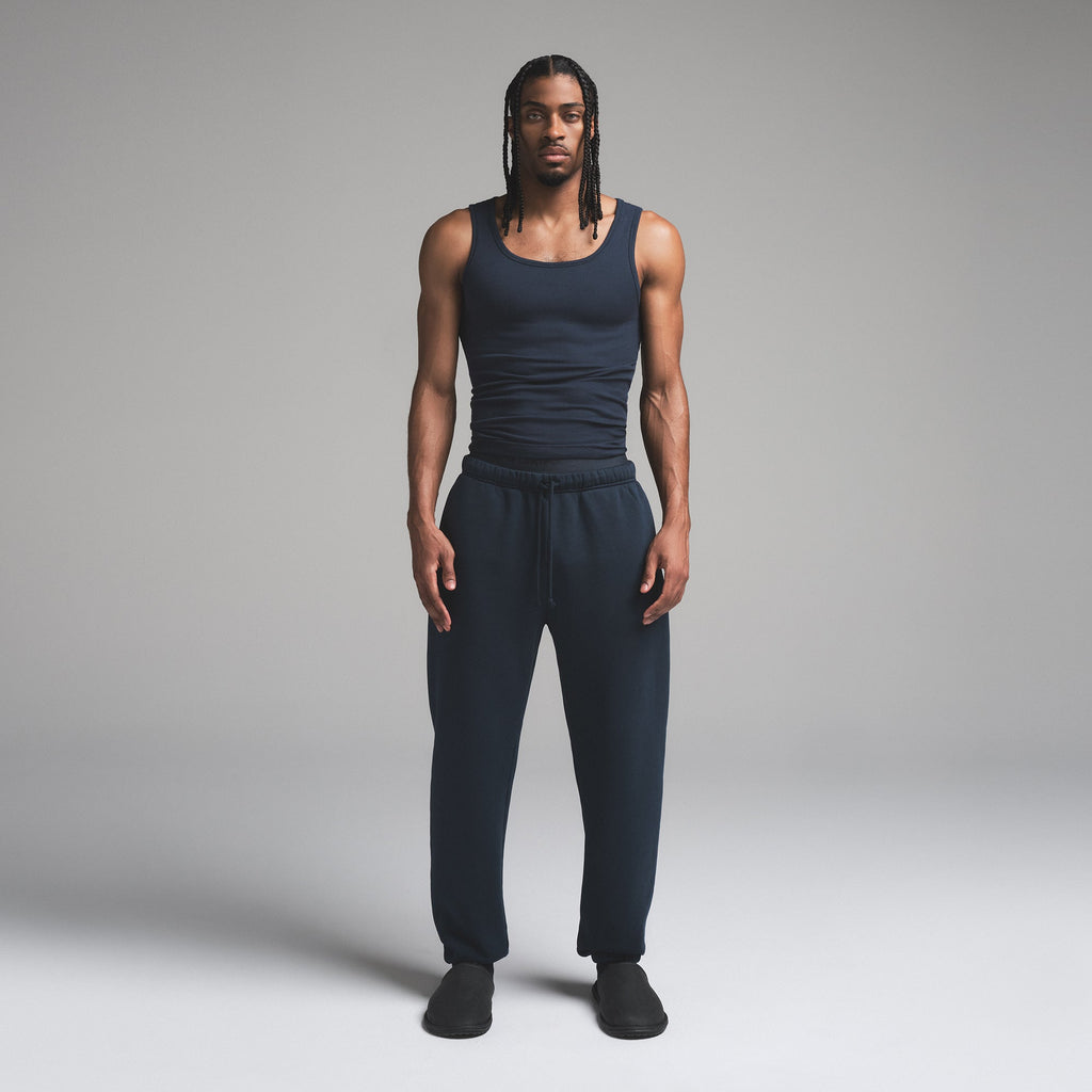 FLEECE LOUNGE MENS RELAXED JOGGER | NAVY